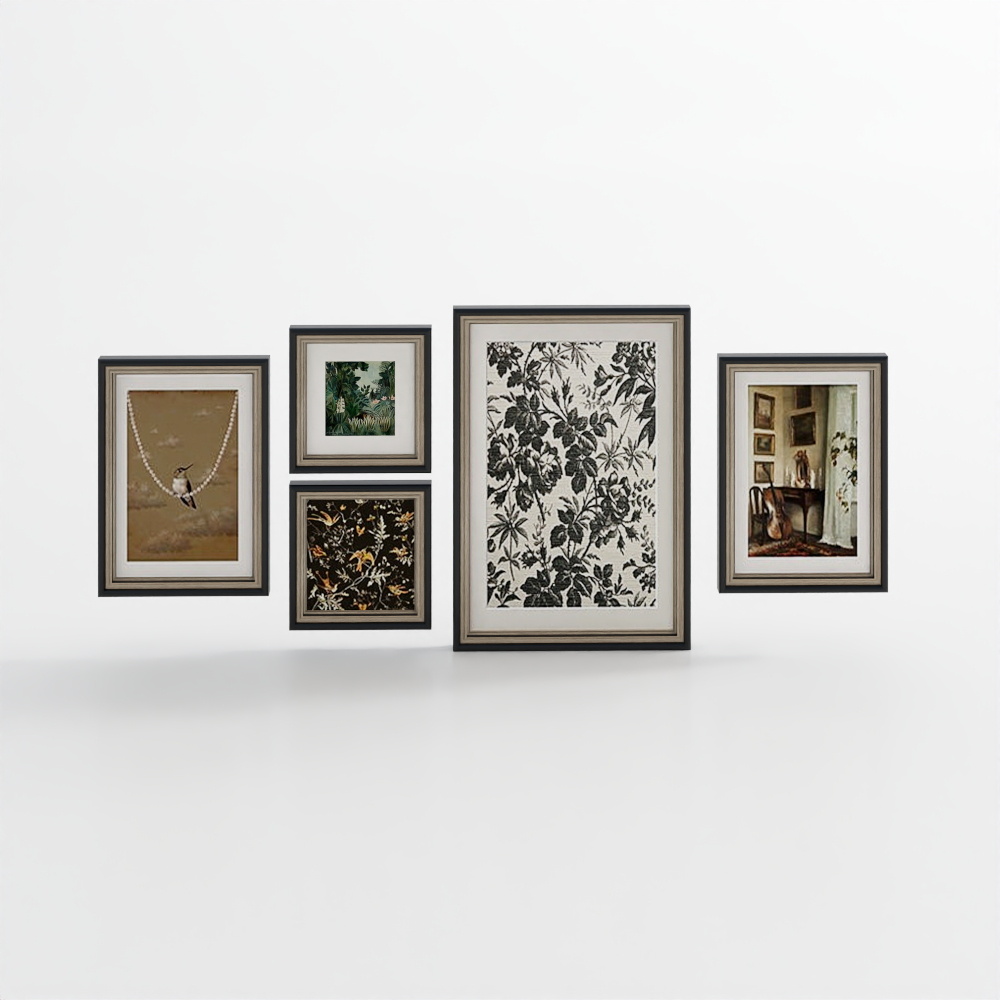 美式组合装饰画3D模型