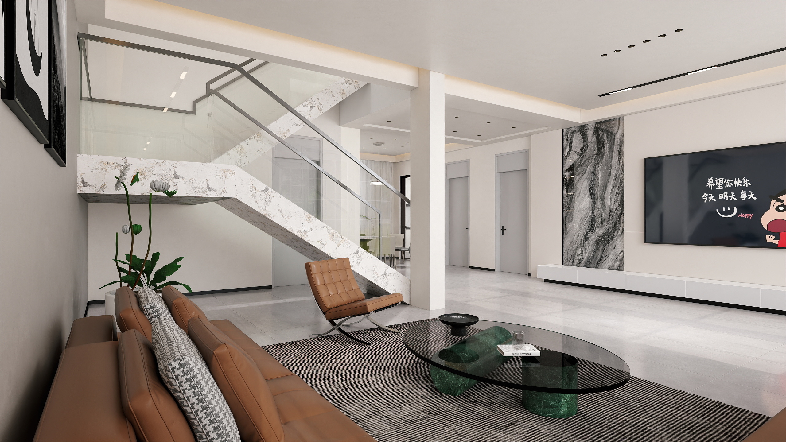 李哈哈室内设计-竹溪县梅探沟现代简约风格别墅-装修设计方案