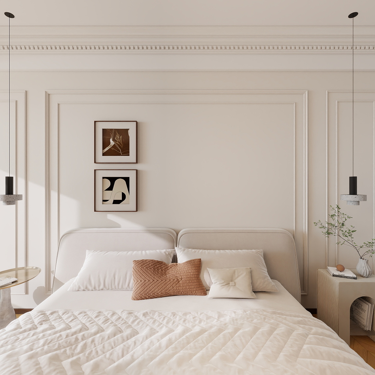 李青越-149.63m²中古四居室一层主卧装修效果图第5张