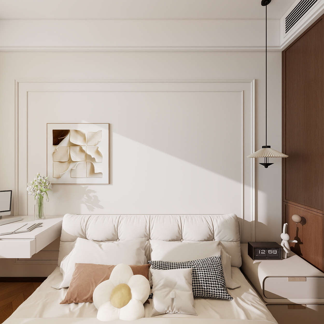 李青越-149.63m²中古四居室一层次卧2装修效果图第3张