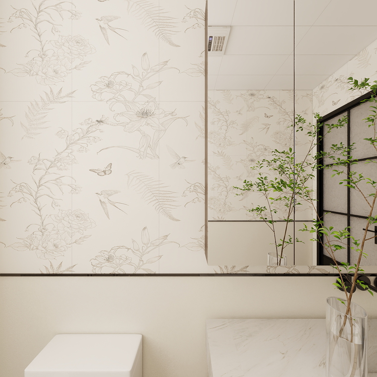 李青越-149.63m²中古四居室一层主卫装修效果图第3张