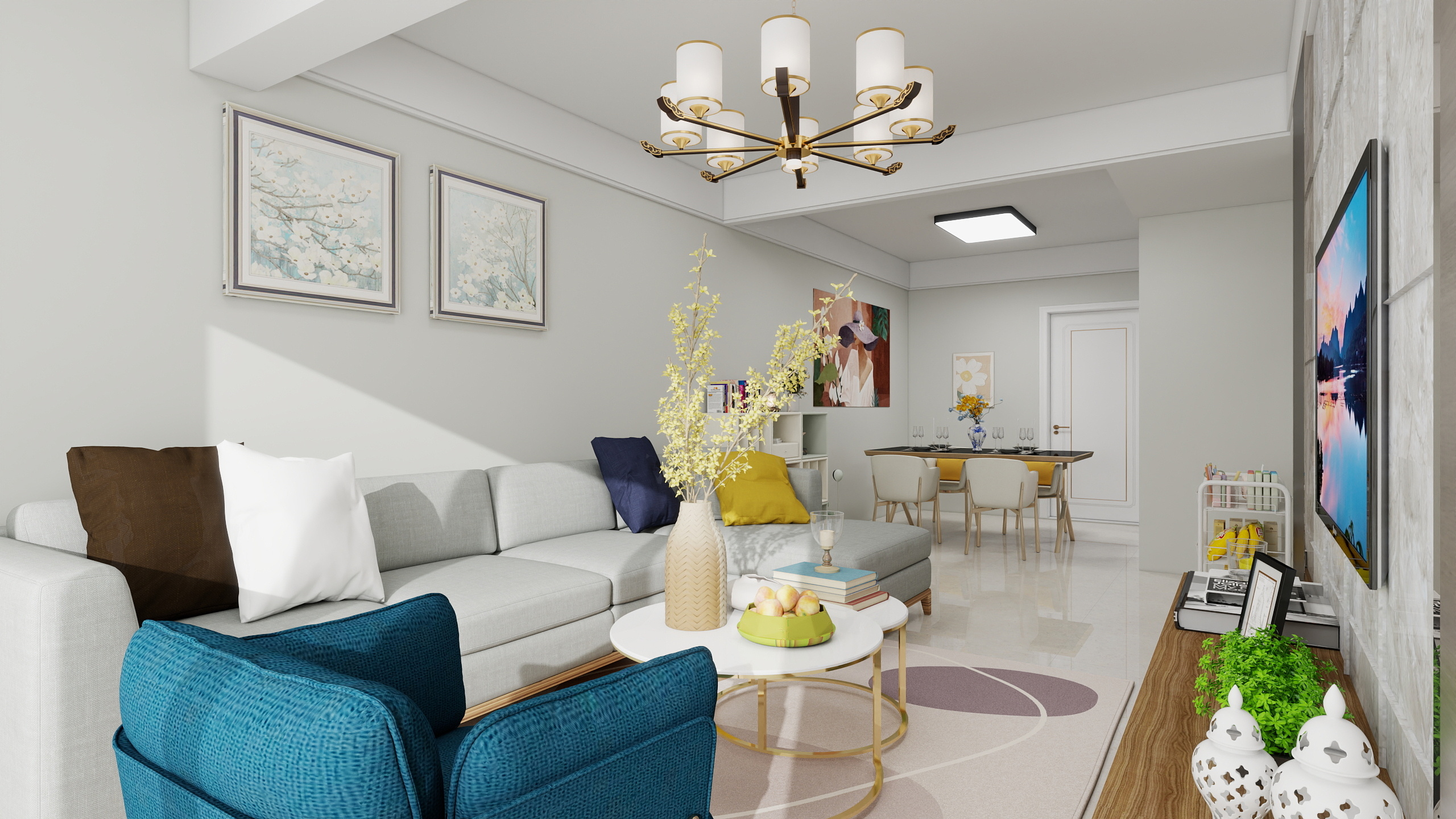 星坠时雾未散-长虹世纪荣廷73㎡2室-装修设计方案