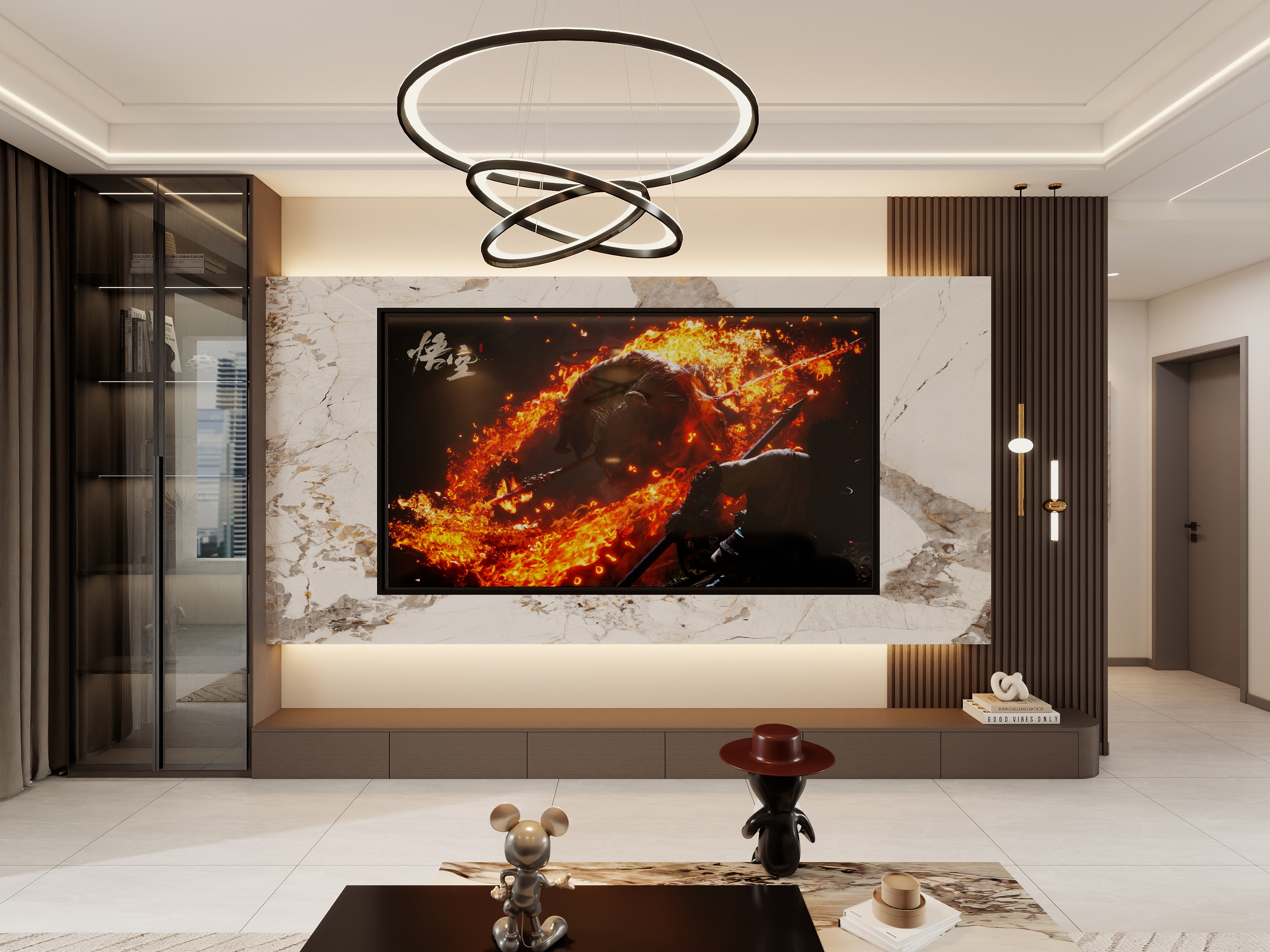 沧州唯美装饰-金源现代风格三室两卫-装修设计方案