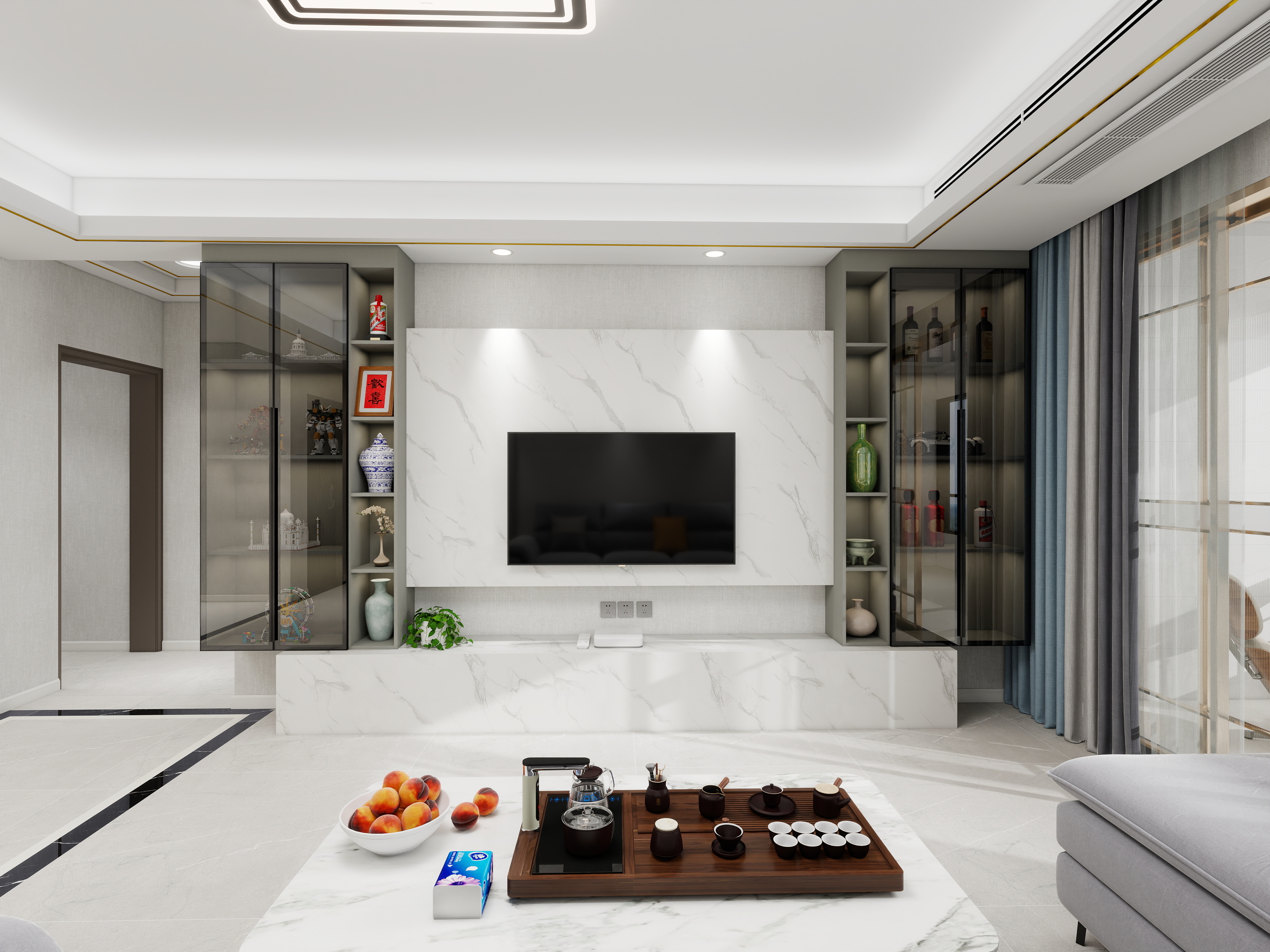 栖寐-【现代简约】一室一厅78㎡-装修设计方案