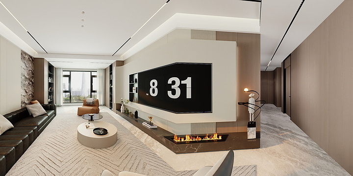 栖恒设计-『意式轻奢』150平米|现代二居室-装修设计方案