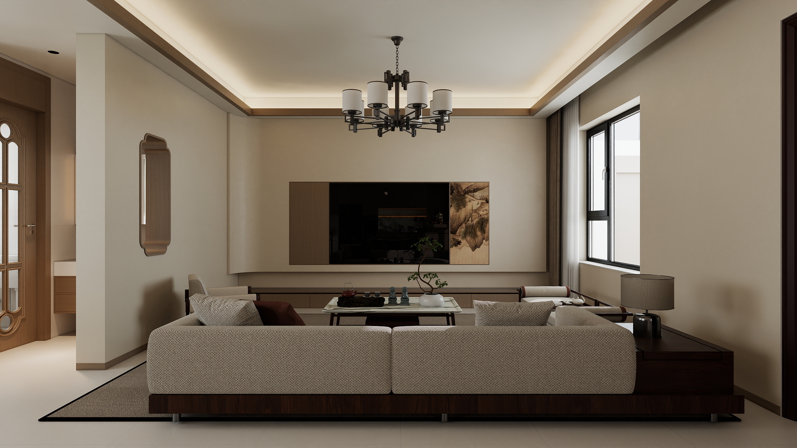 李青越-185平四室宋式装修效果图