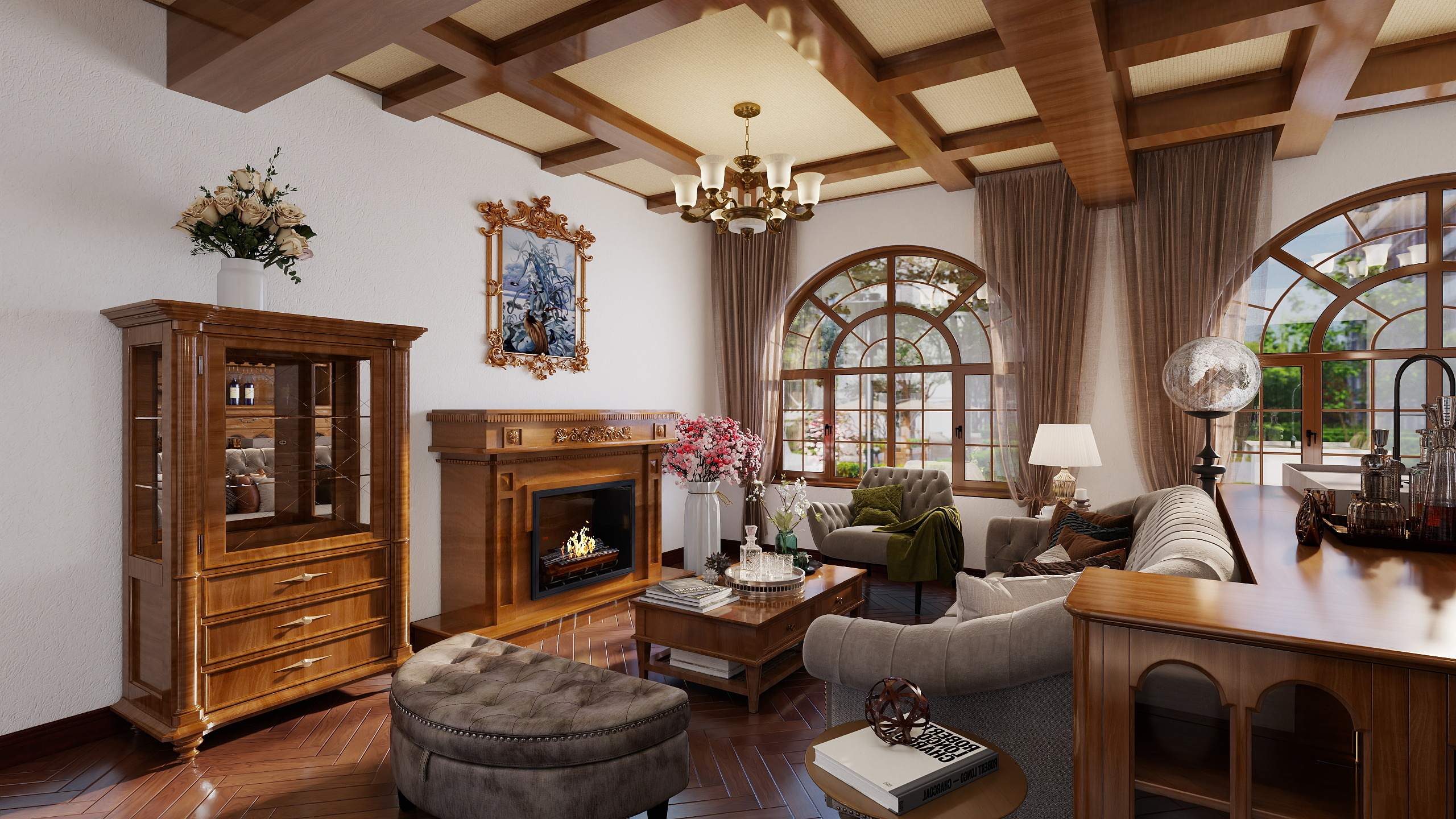 墨理设计-美式-梧桐苑-大户型-装修设计方案