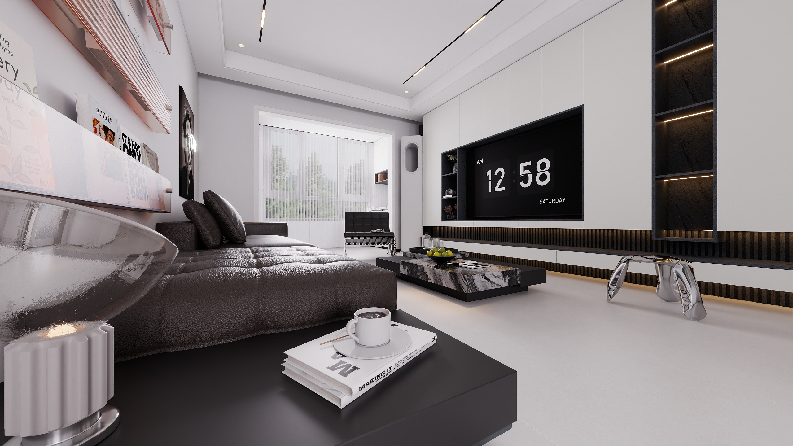 室内设计师飘然-黑白-装修设计方案