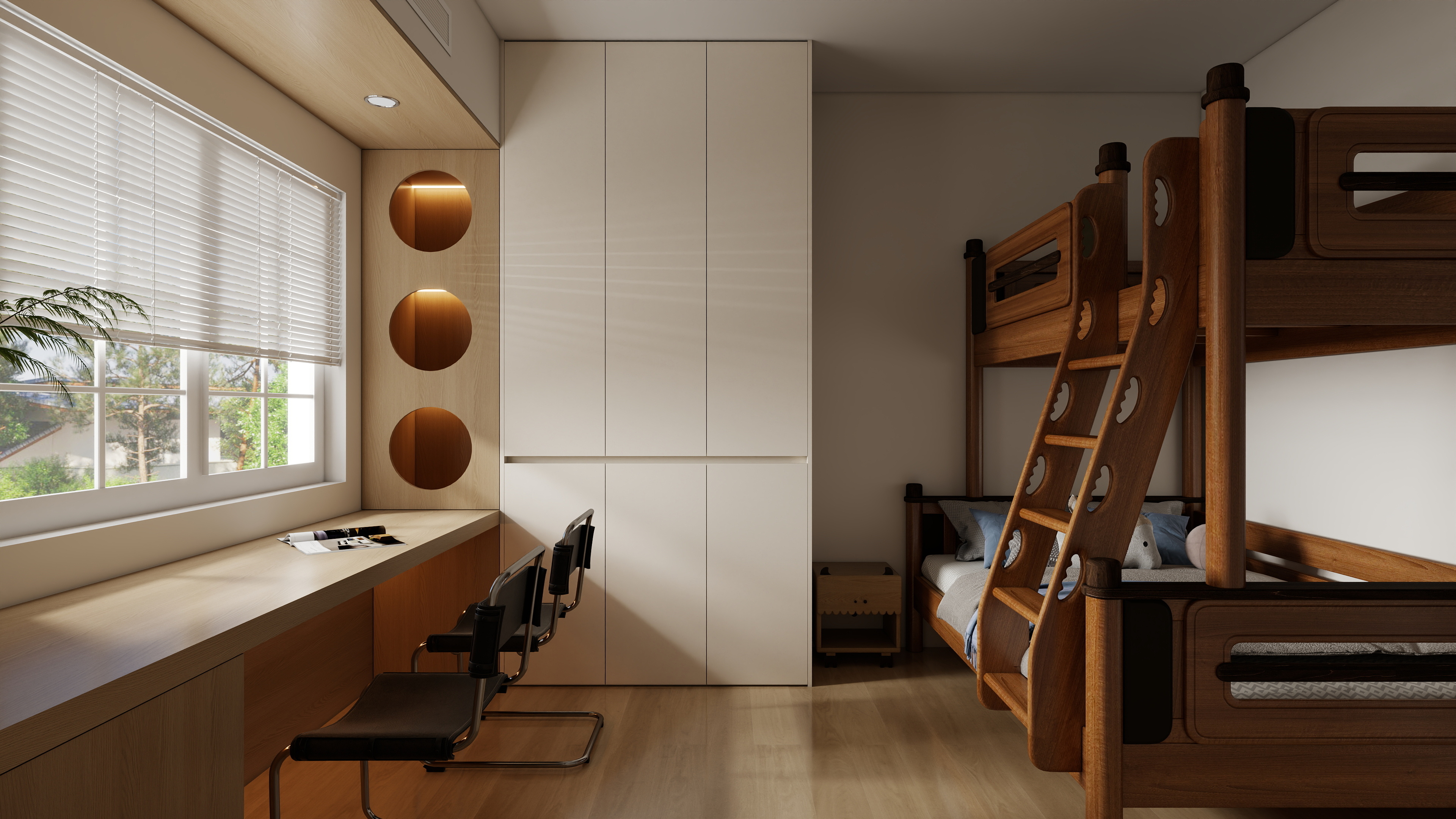 J青竹(融)-地铁万科未来天空之城139㎡3室装修效果图