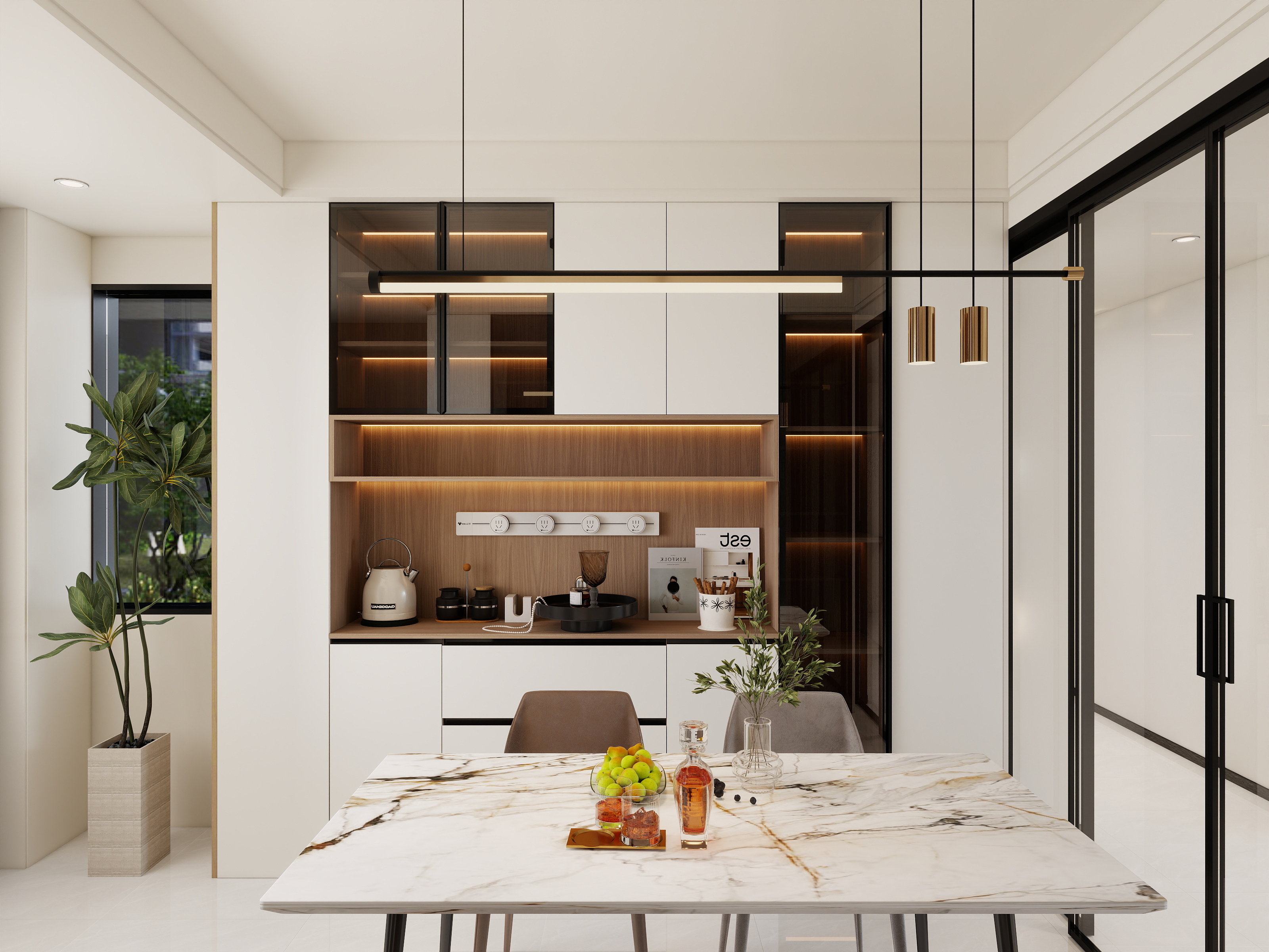 李青越-130平现代风格四居室装修效果图