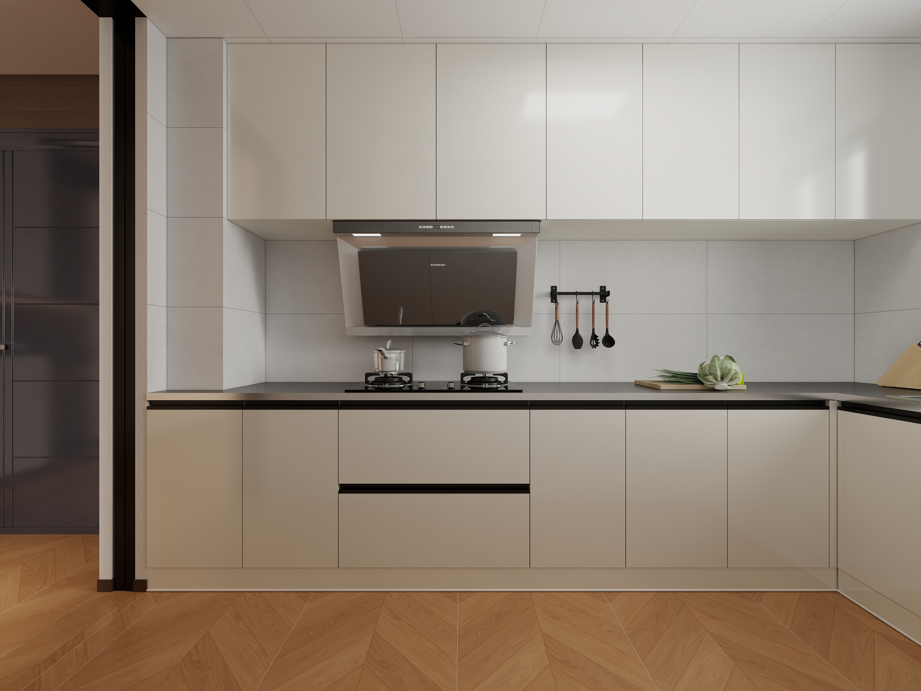 李青越-100平方中古奶油三居室装修效果图