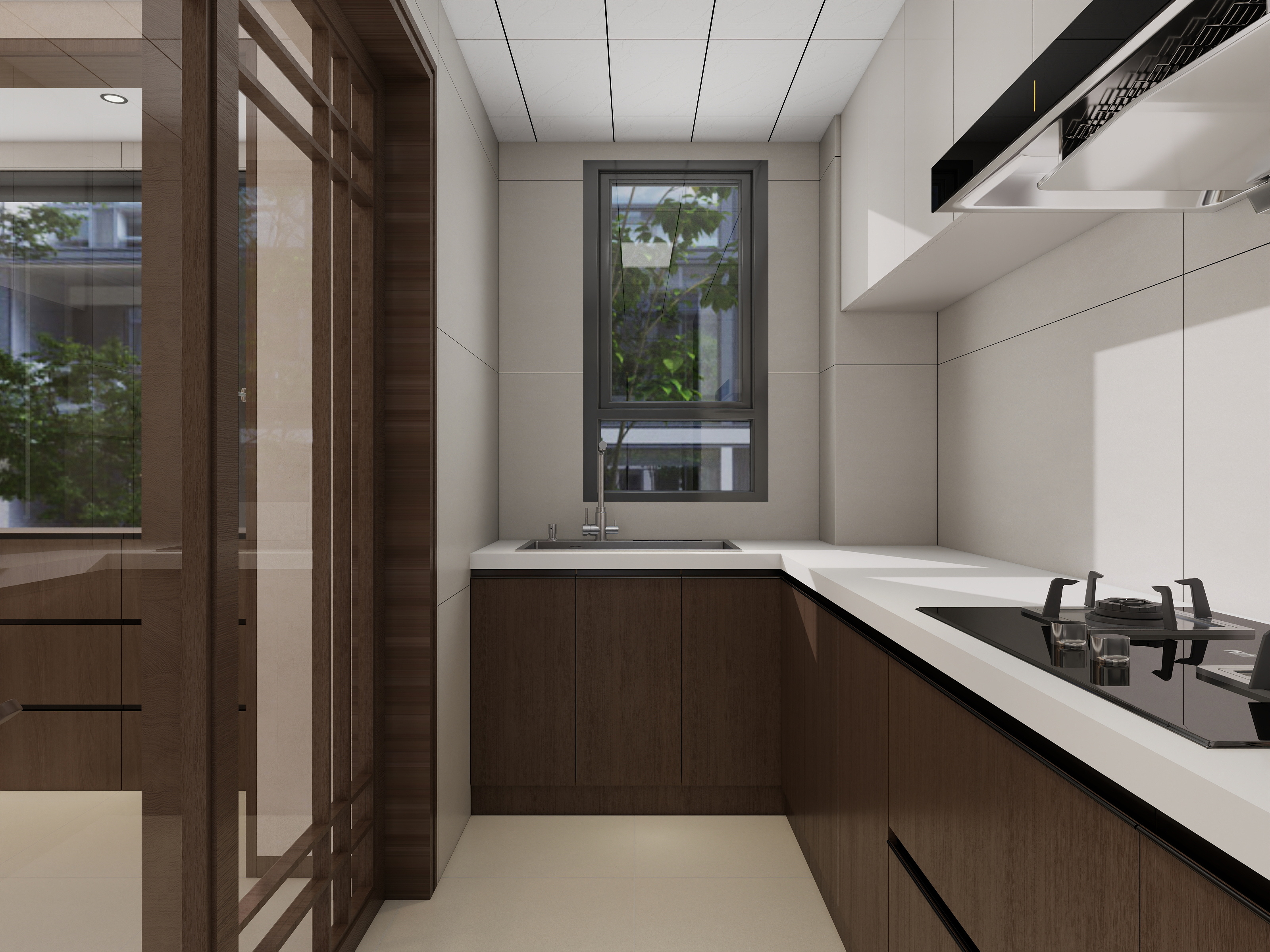 李青越-117平方新中式风格三居室装修效果图