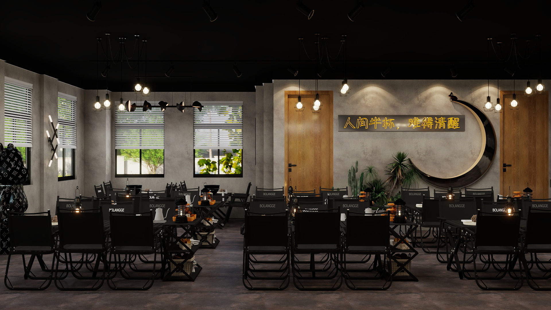 壹维空间设计-烧烤店装修效果图