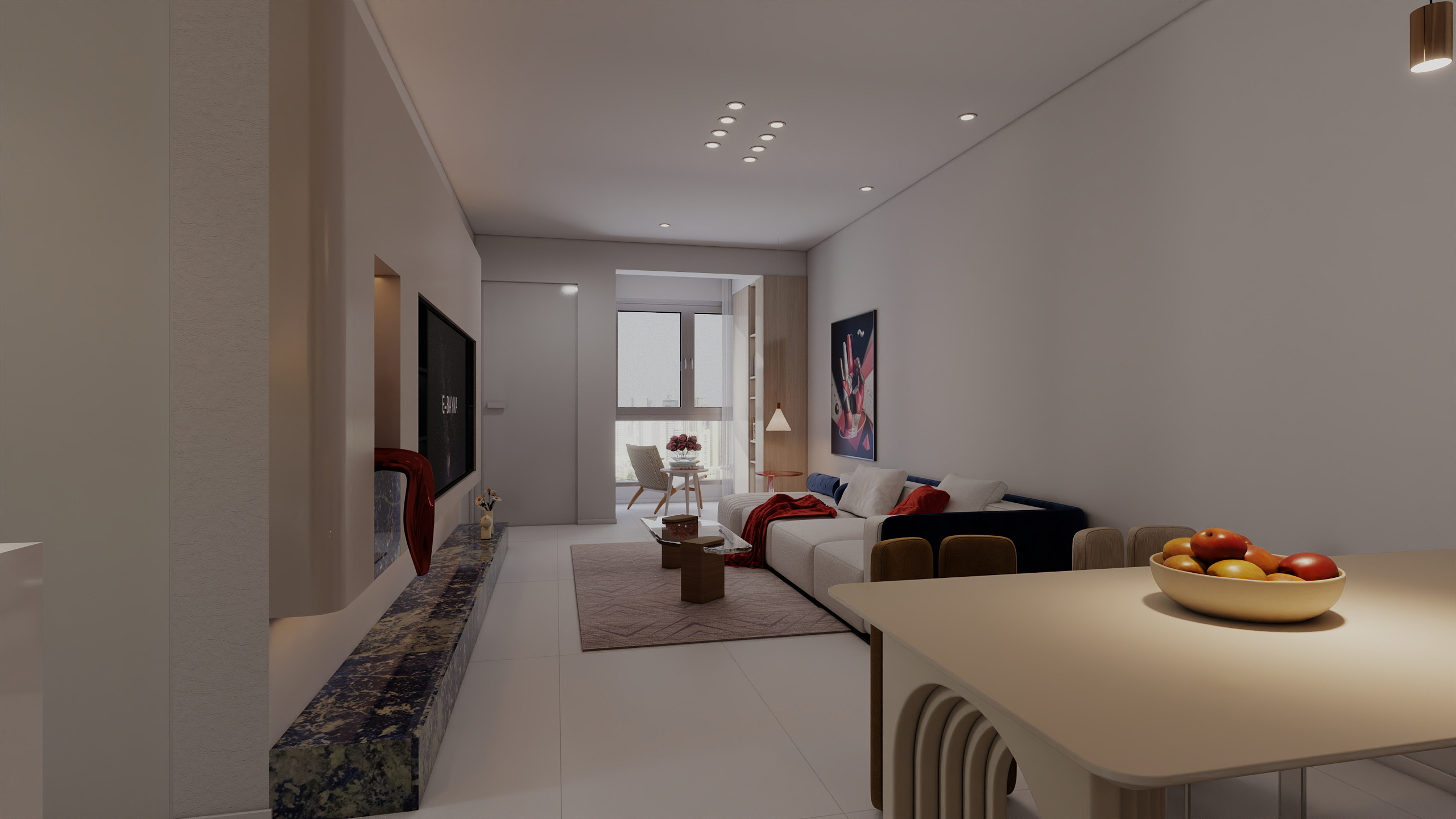 半毛钱一只烟-花果园89平方户型 装修效果图