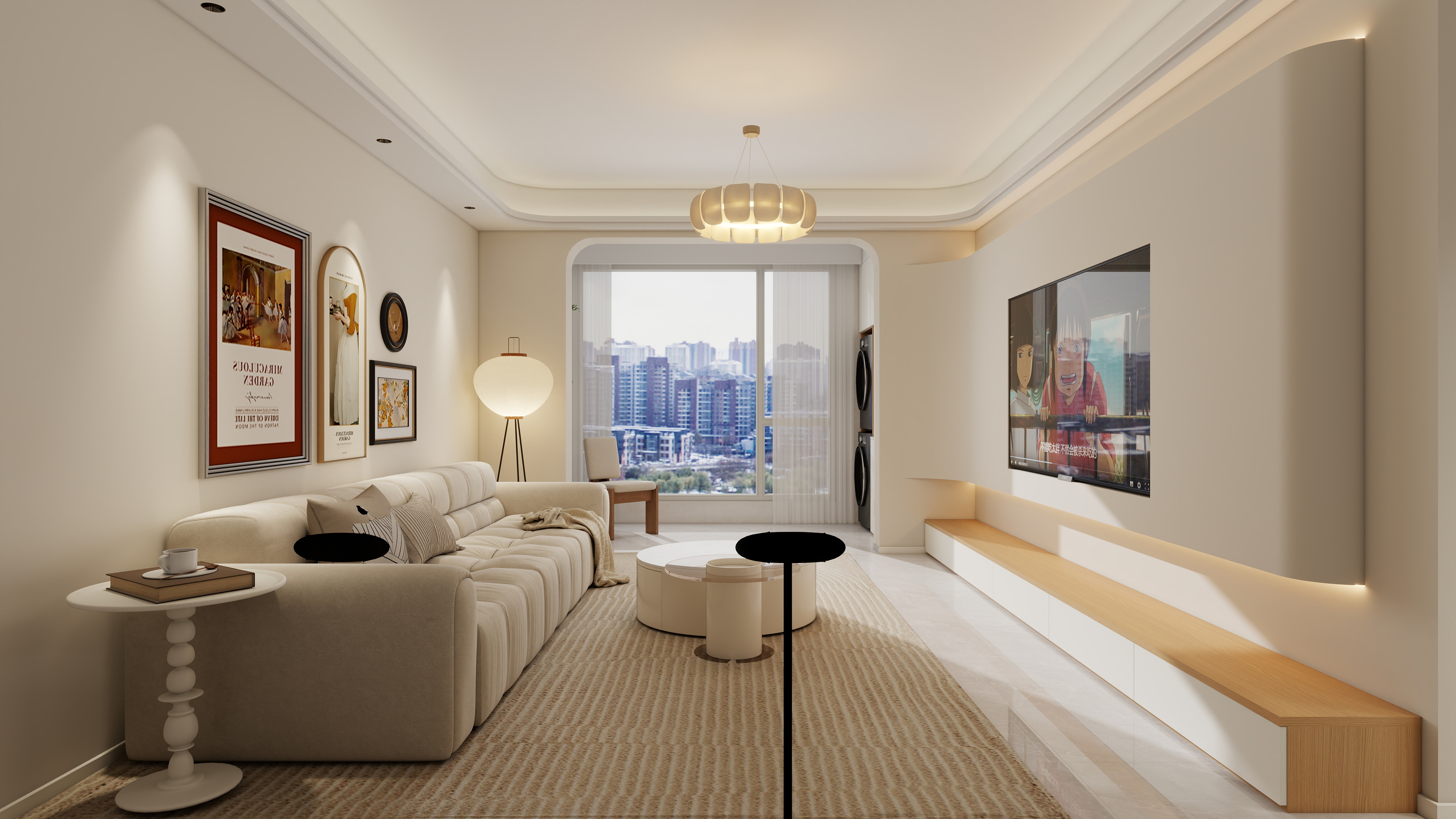 设计师|徐徐-新城首府27-2105奶油风-装修设计方案