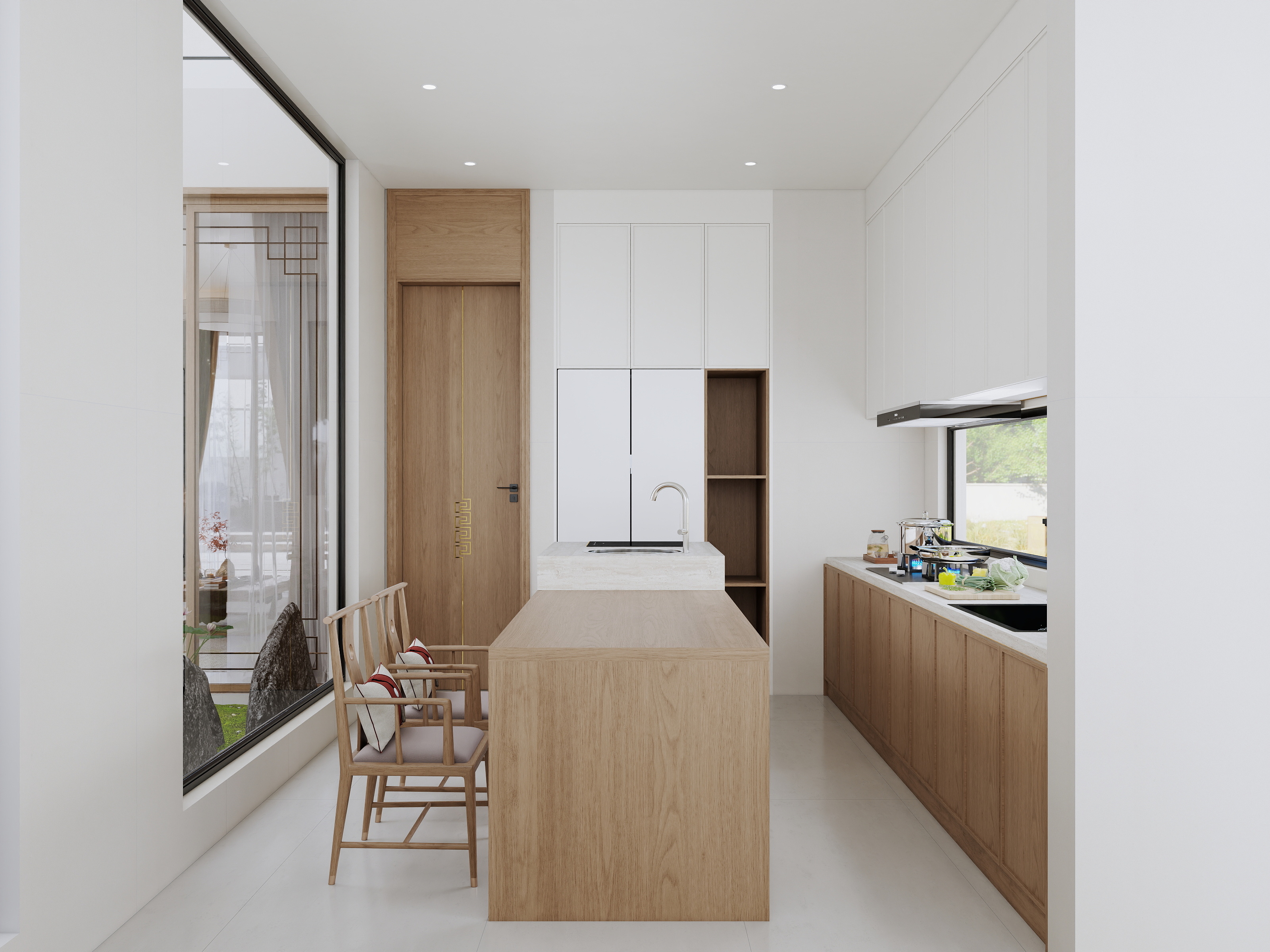 吴爽-462方新中式风格复式装修效果图