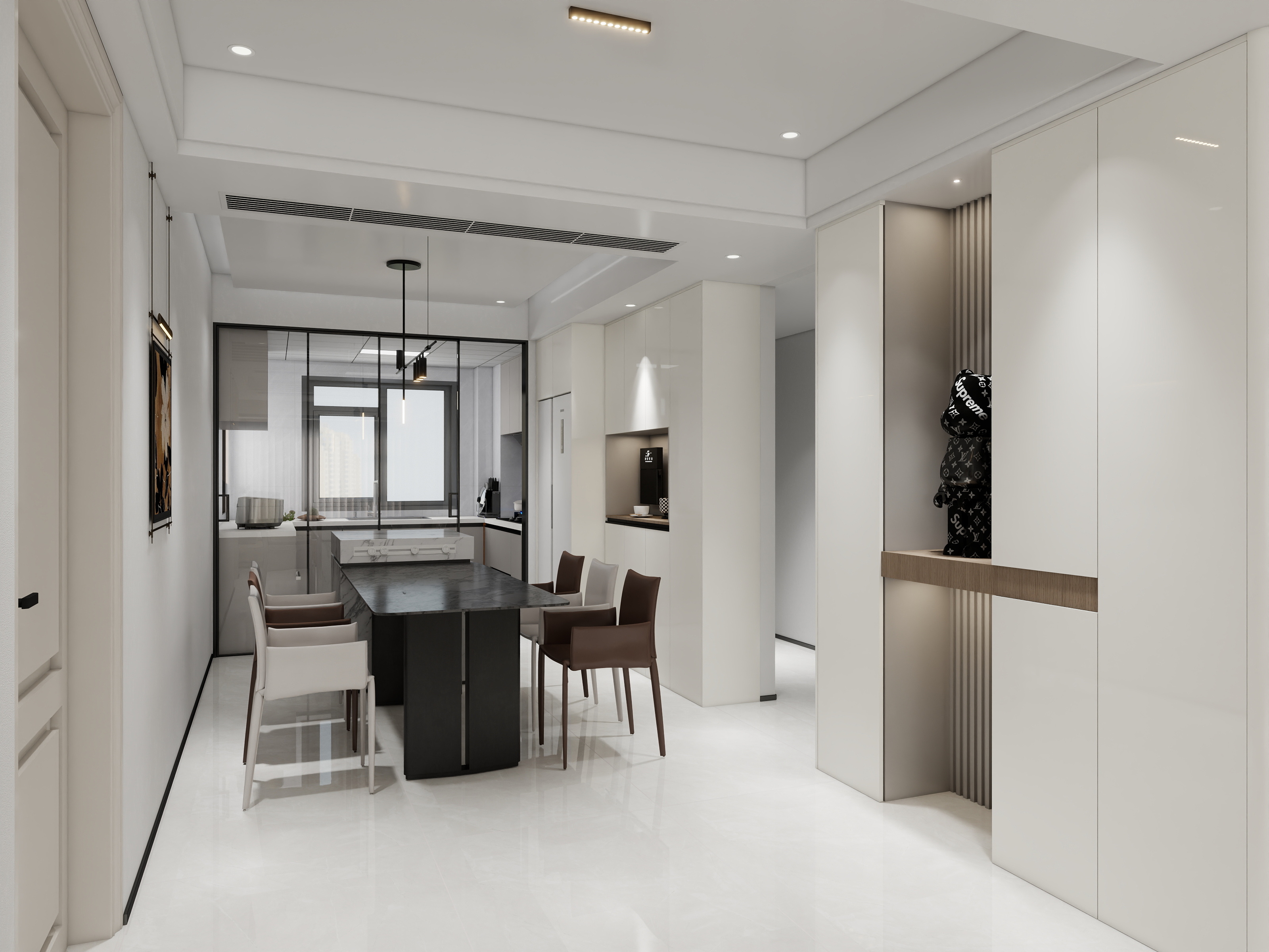 柠檬鱼宝-现代原木风140方3室装修效果图