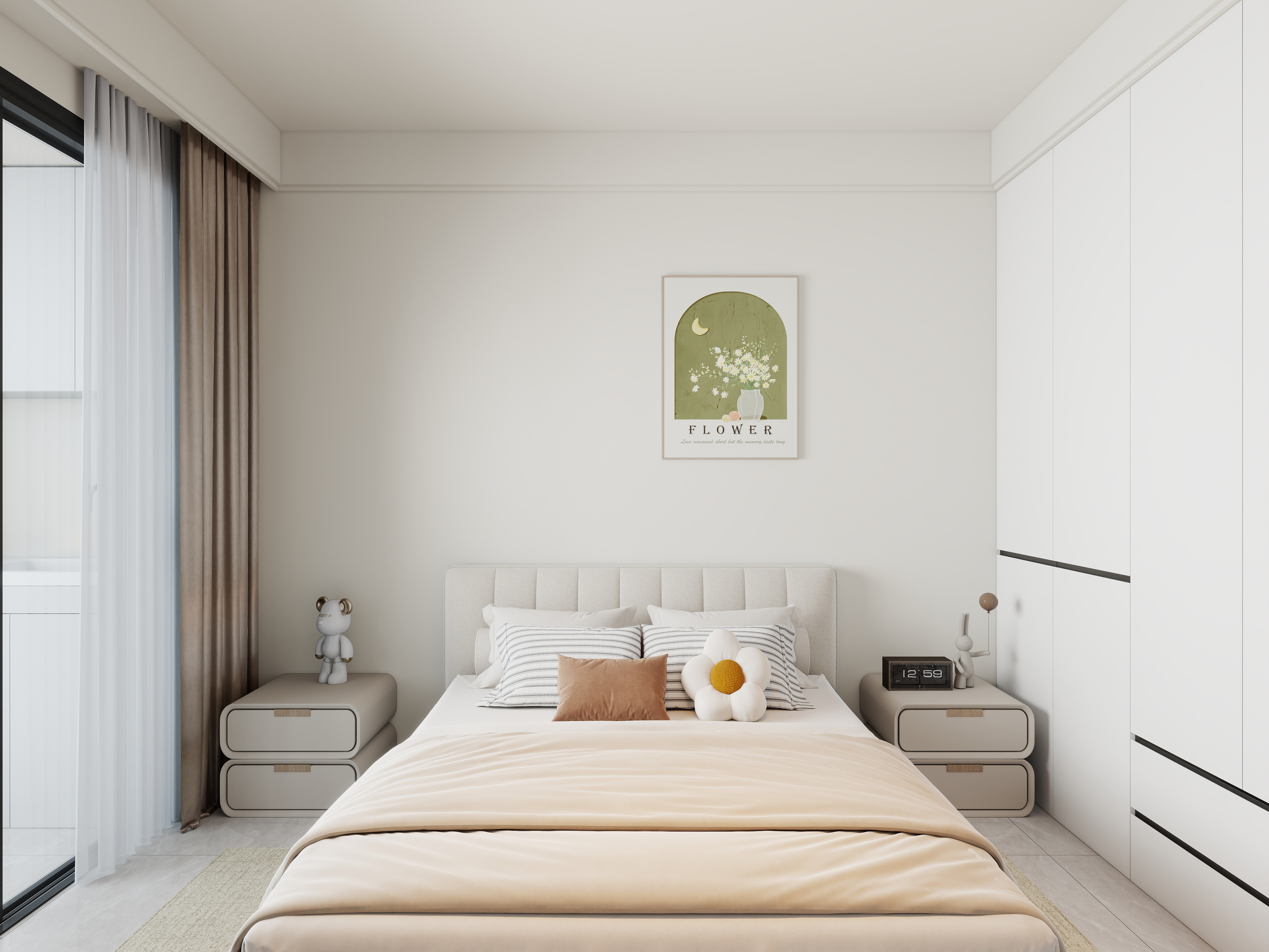 艺雅丽-79平现代简约装修效果图