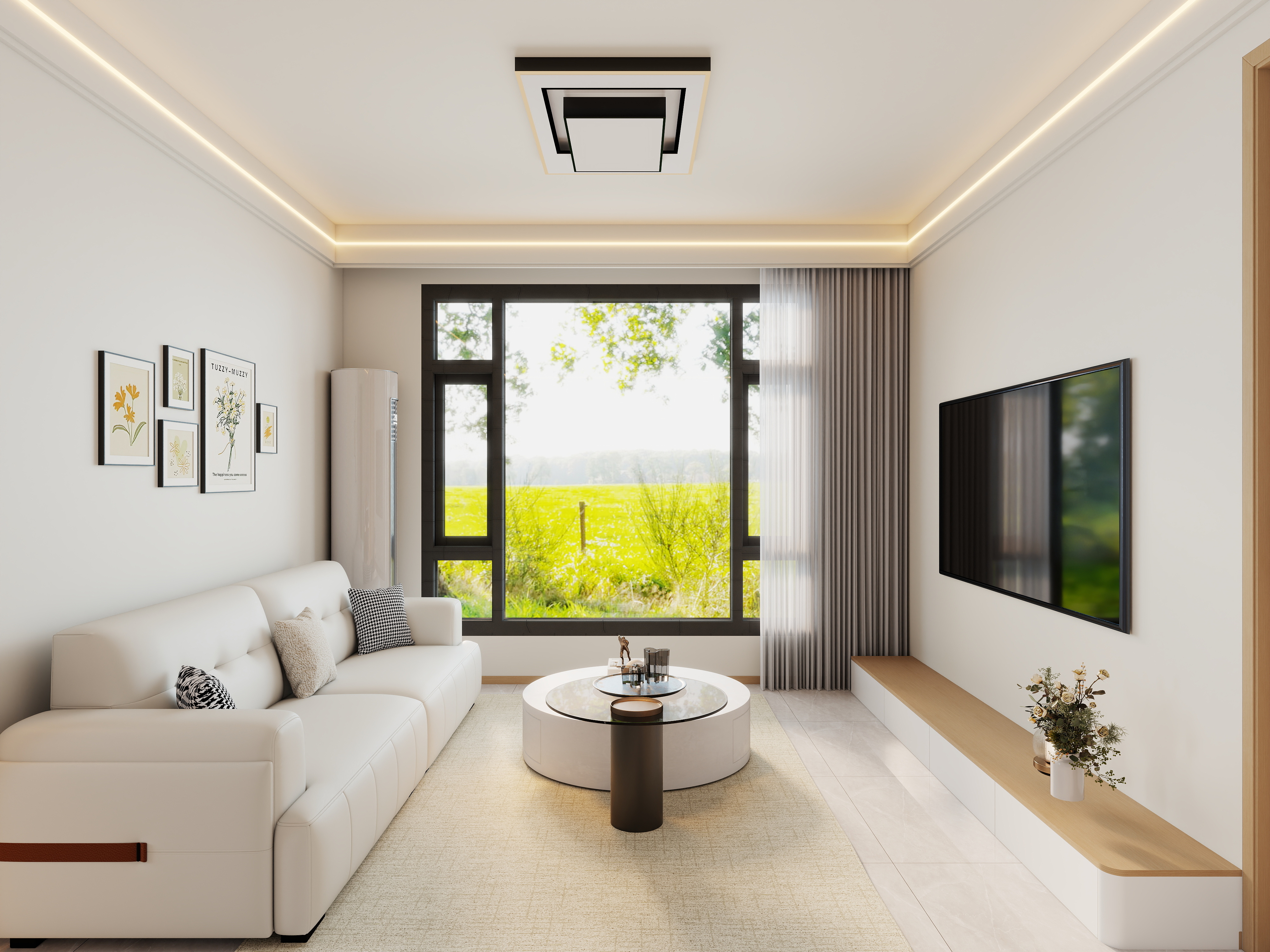 艺雅丽-79平现代简约 装修效果图