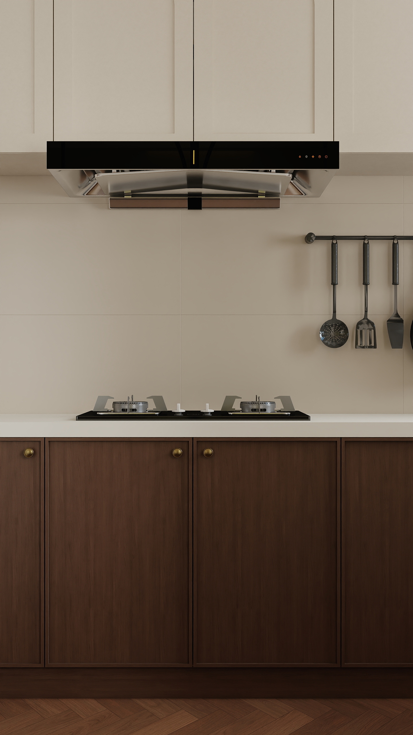 吴爽-119方中古风格三居室装修效果图