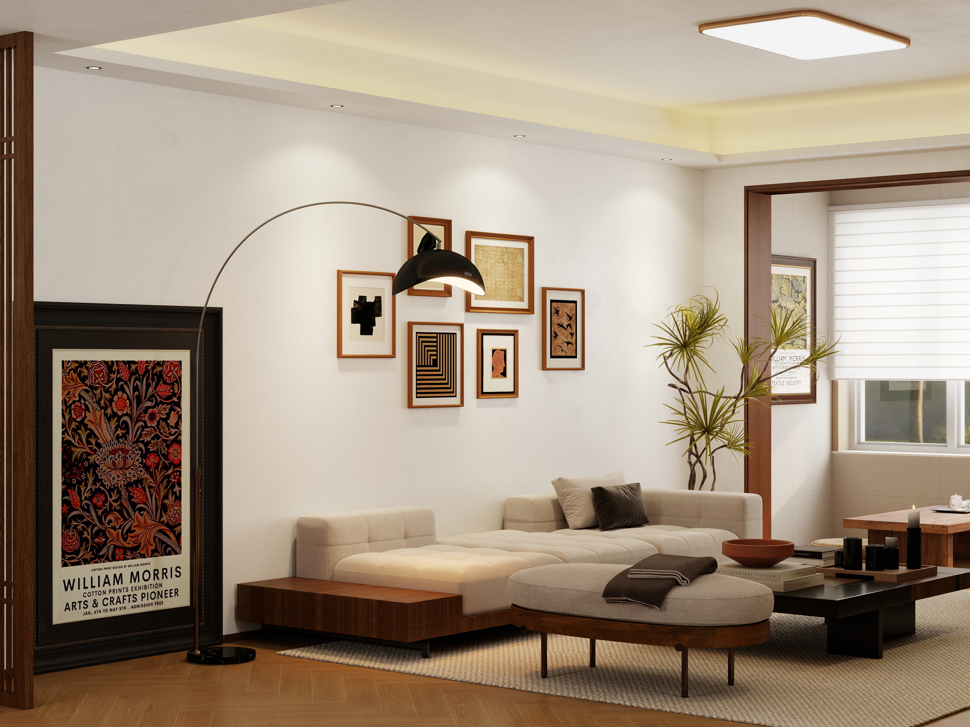 YM徐工设计-现代中古风120平3居室-装修设计方案