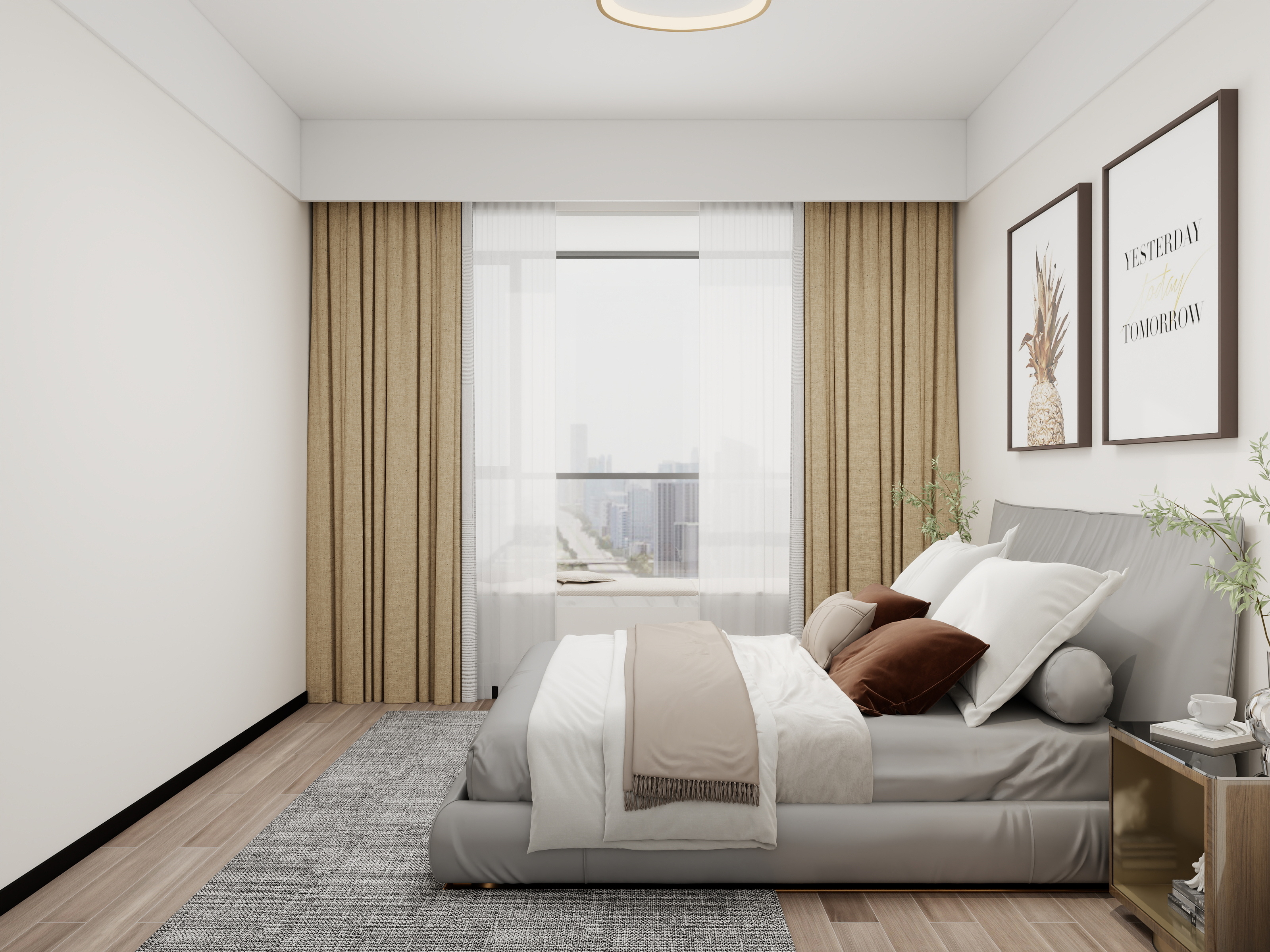 fegnyu-成都市-中德英伦联邦-3室-80~100㎡。73㎡2室-装修设计方案