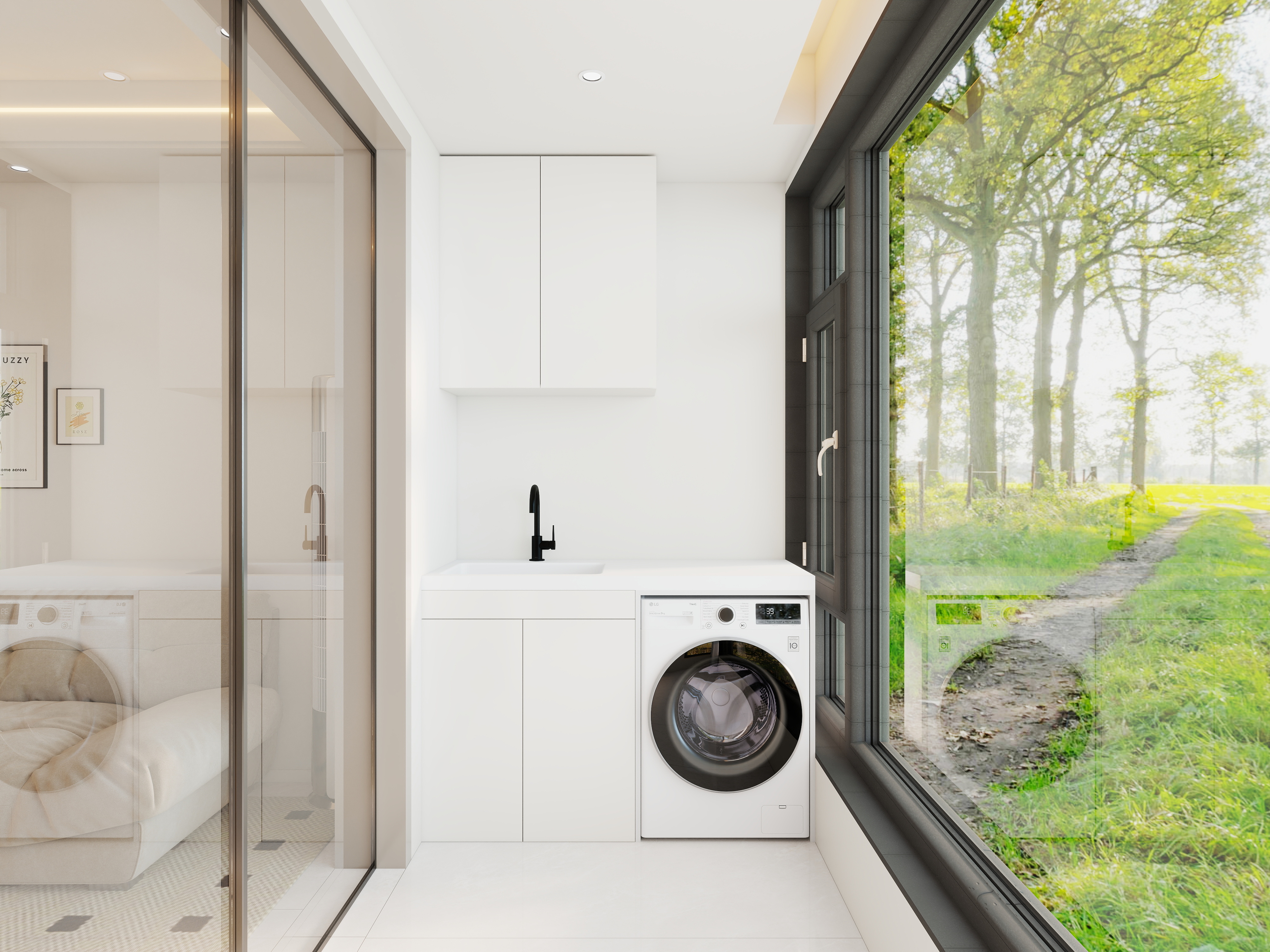 艺雅丽-98平现代奶油  装修效果图