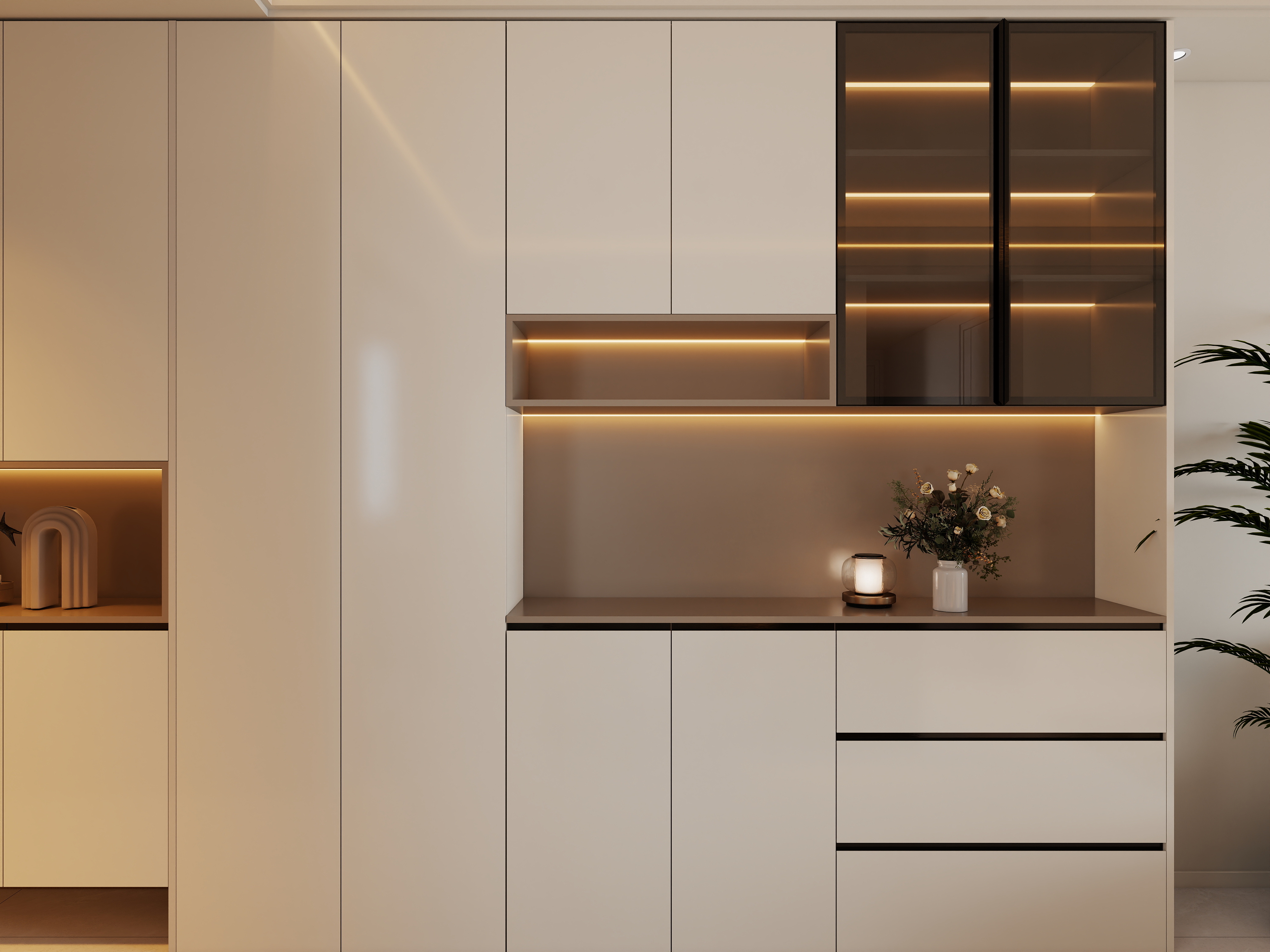 艺雅丽-98平现代奶油  装修效果图