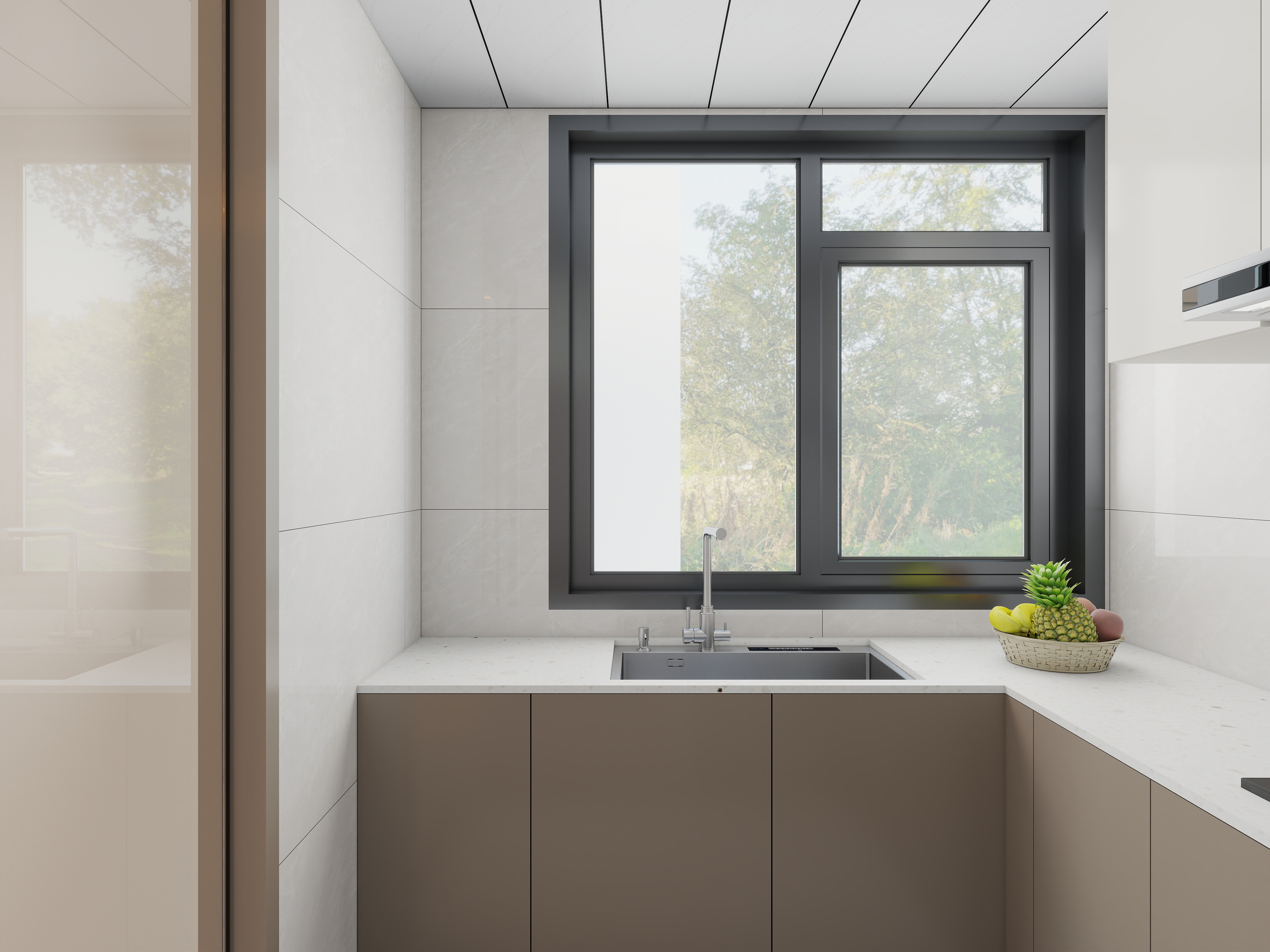 艺雅丽-98平现代奶油  装修效果图