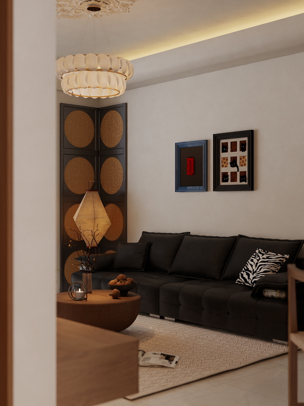 A周素人设计-中古风3居装修效果图