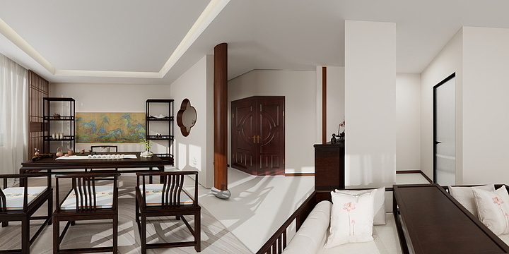 知百设计L-富华服饰效果图-装修设计方案