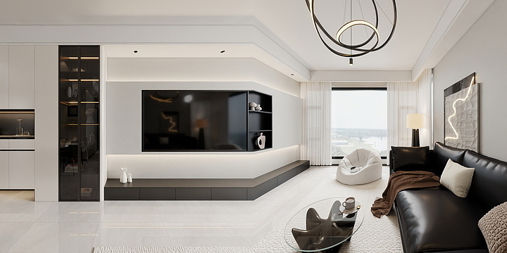 郑小龙ZXuh-现代简约83㎡3室-装修设计方案