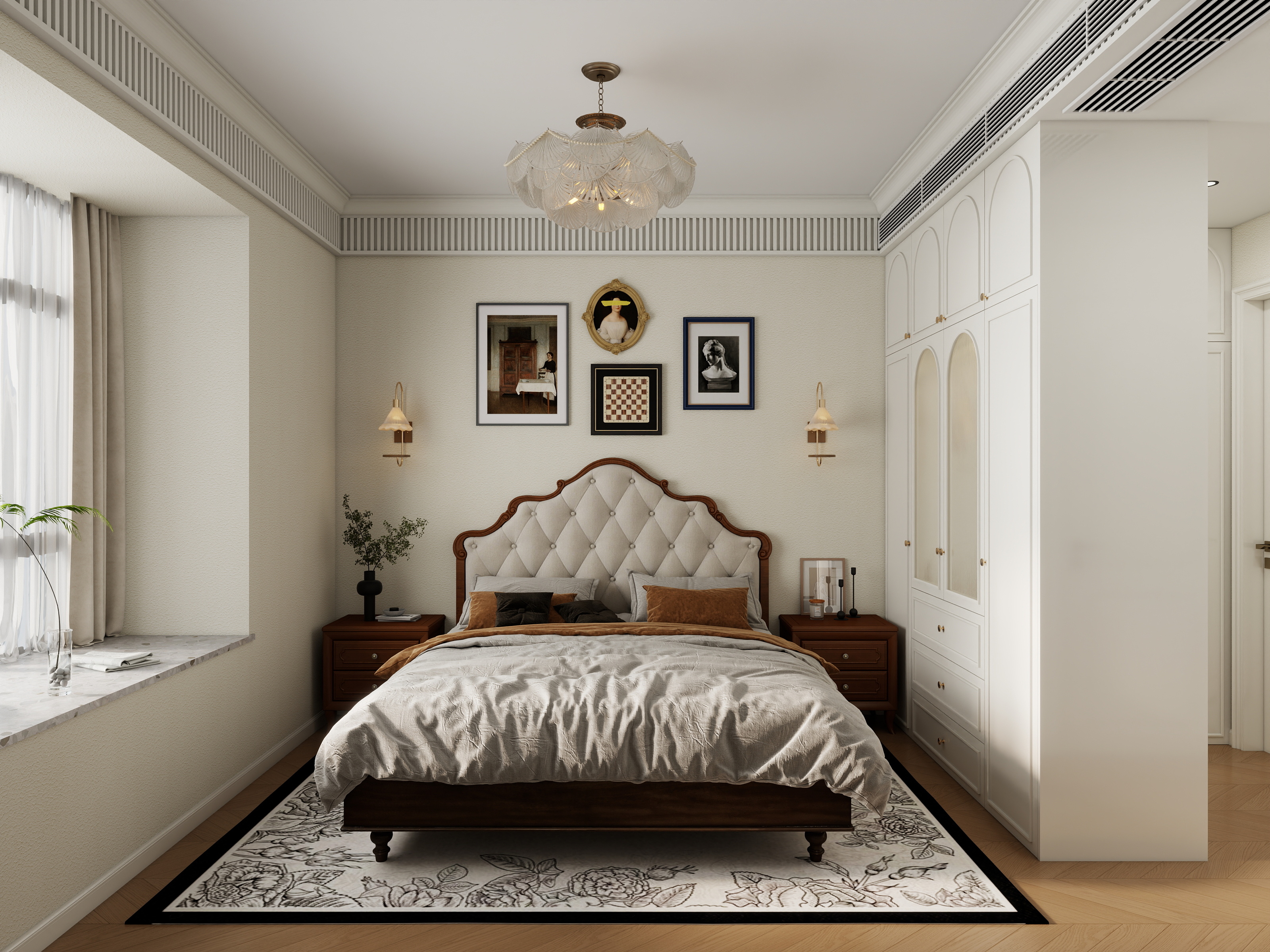 李青越-法式三卧室装修效果图