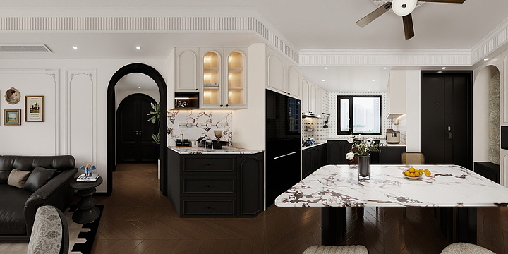 全案设计吴道虎-绿城沁香园9#2502 - 法式复古-装修设计方案