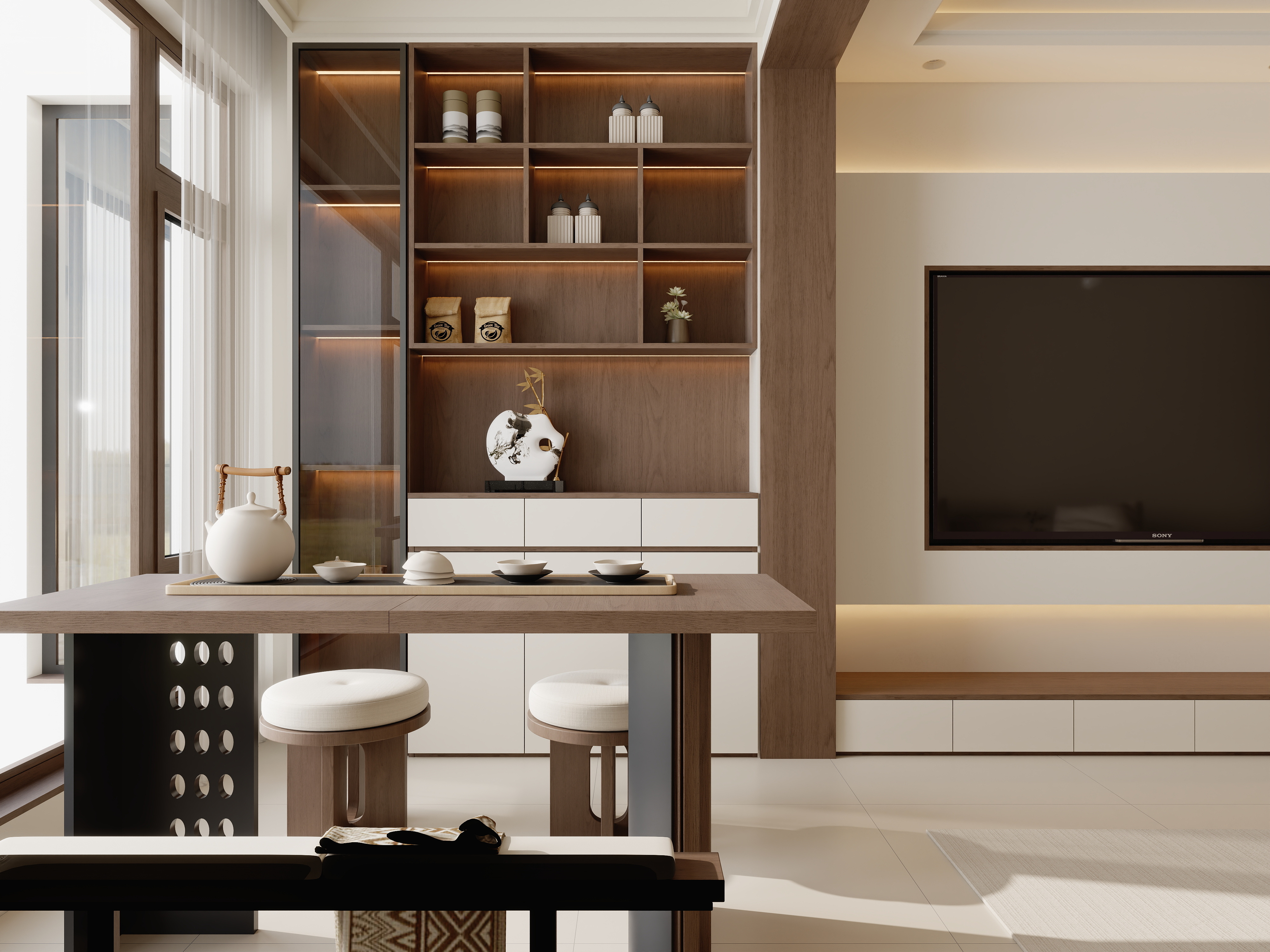 抖音HM-中古风104㎡3室-装修设计方案