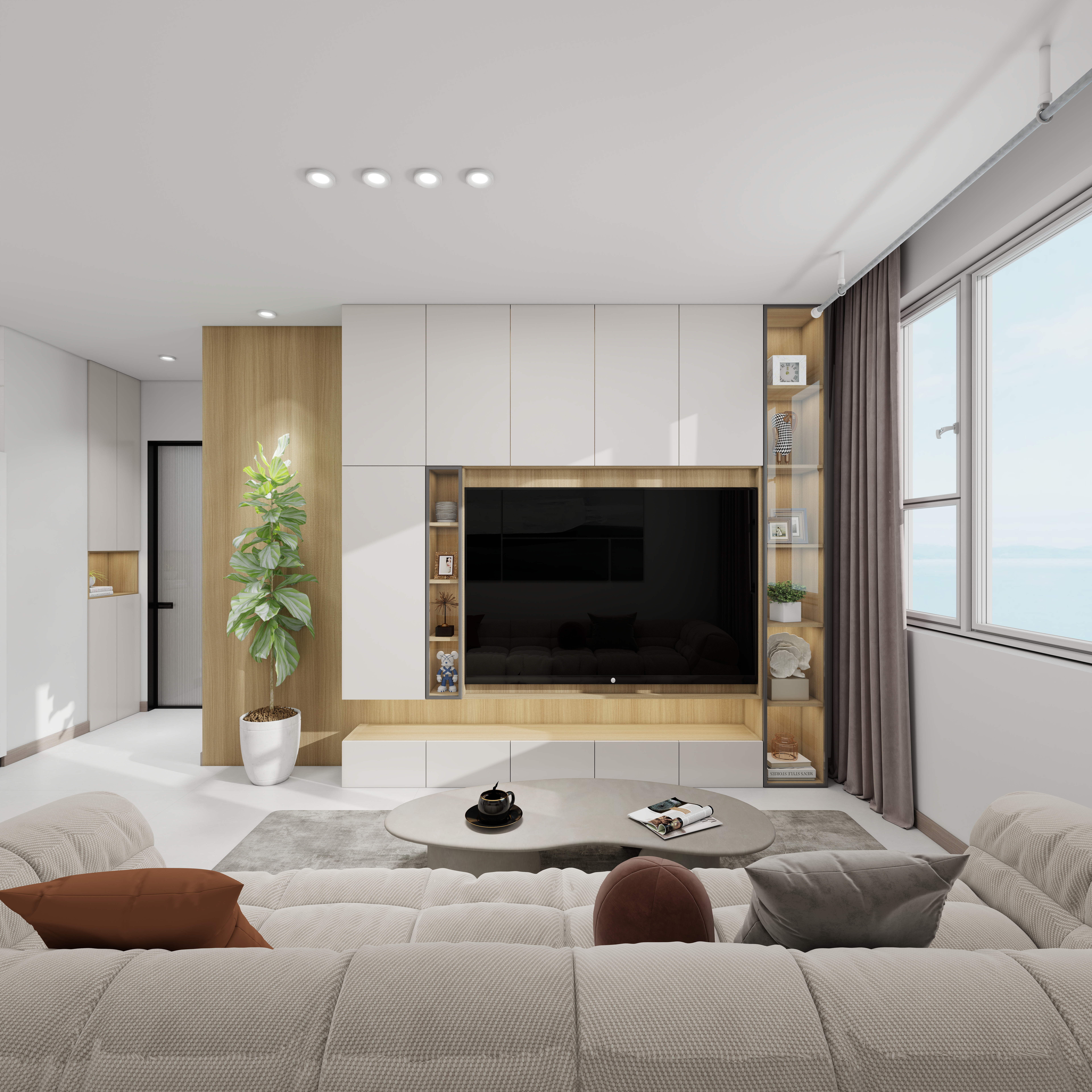 艺雅丽-65平原木现代简约 装修效果图