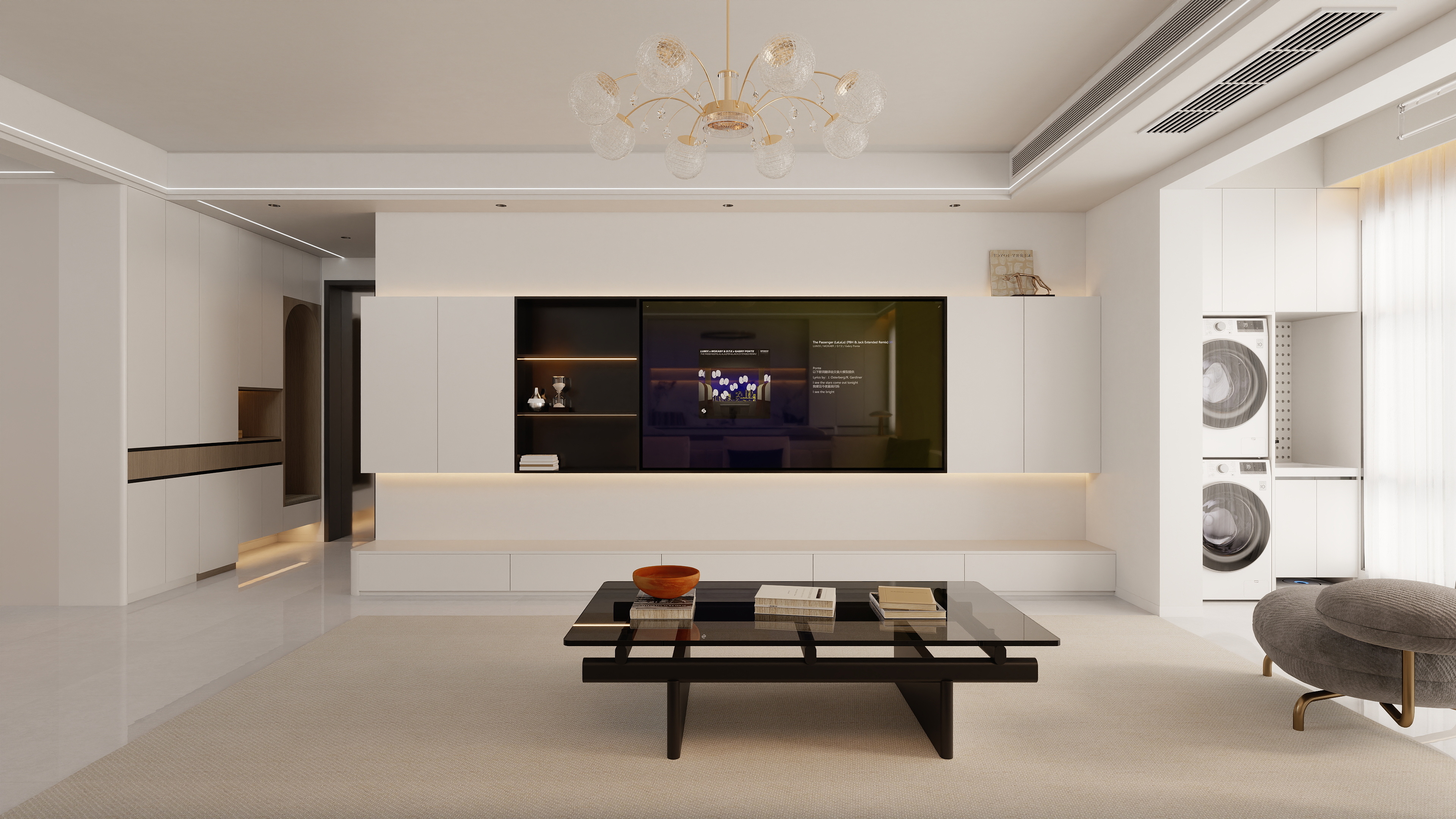 设计师1朱工-现代奶油简约-装修设计方案