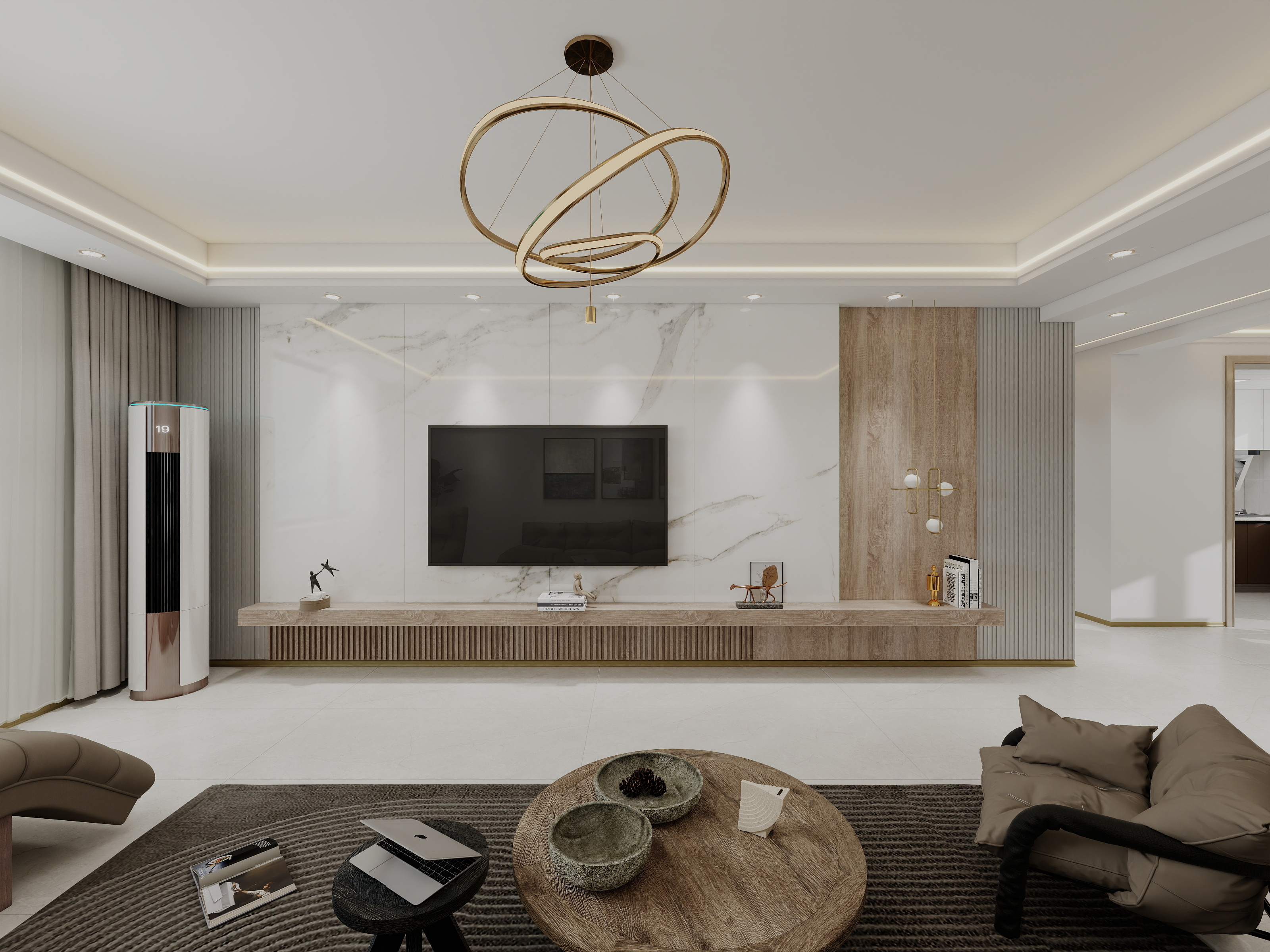 午言设计-呼市公安局景苑小区122㎡3室-装修设计方案