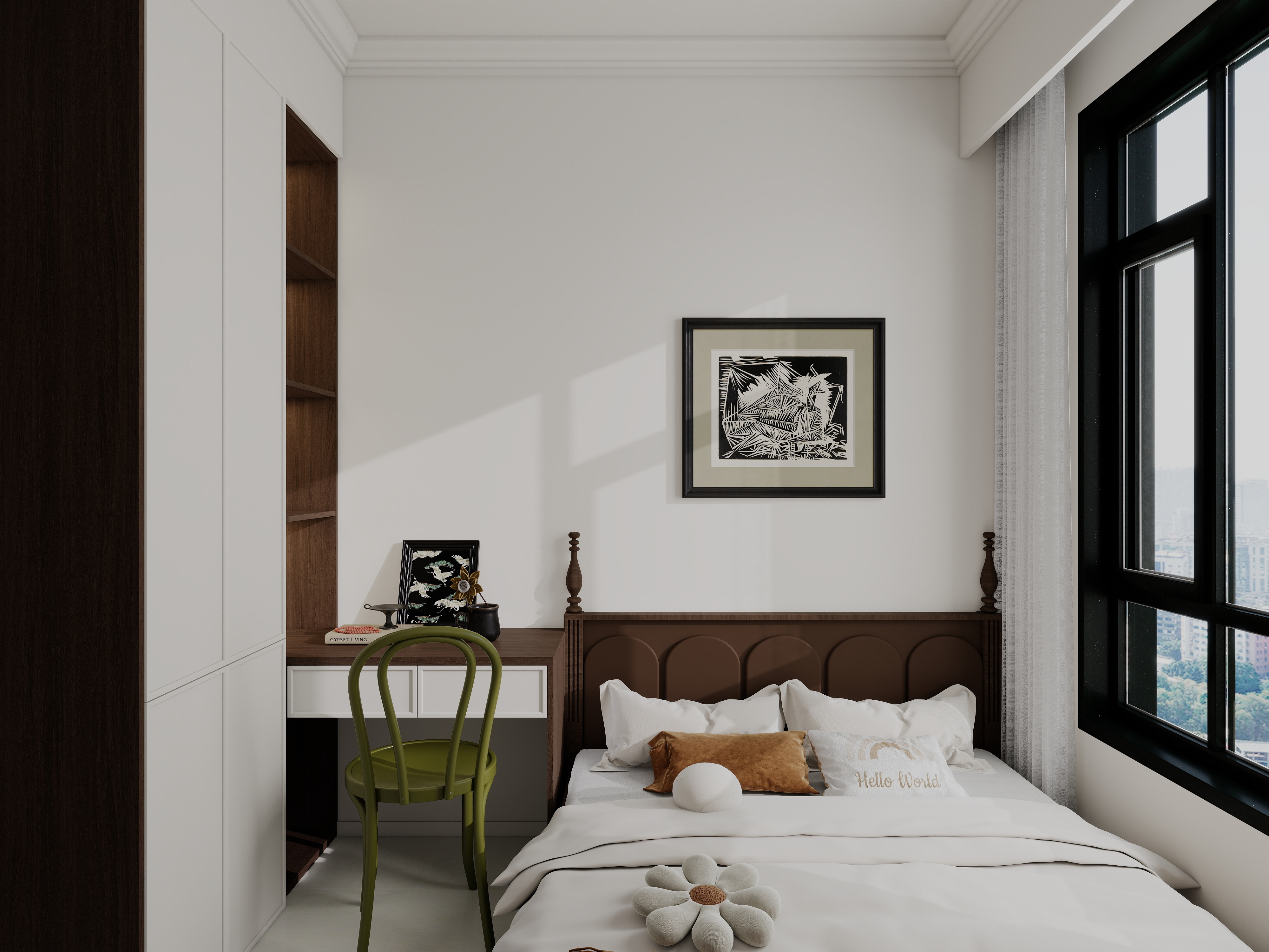 艺雅丽-96平中古风 装修效果图