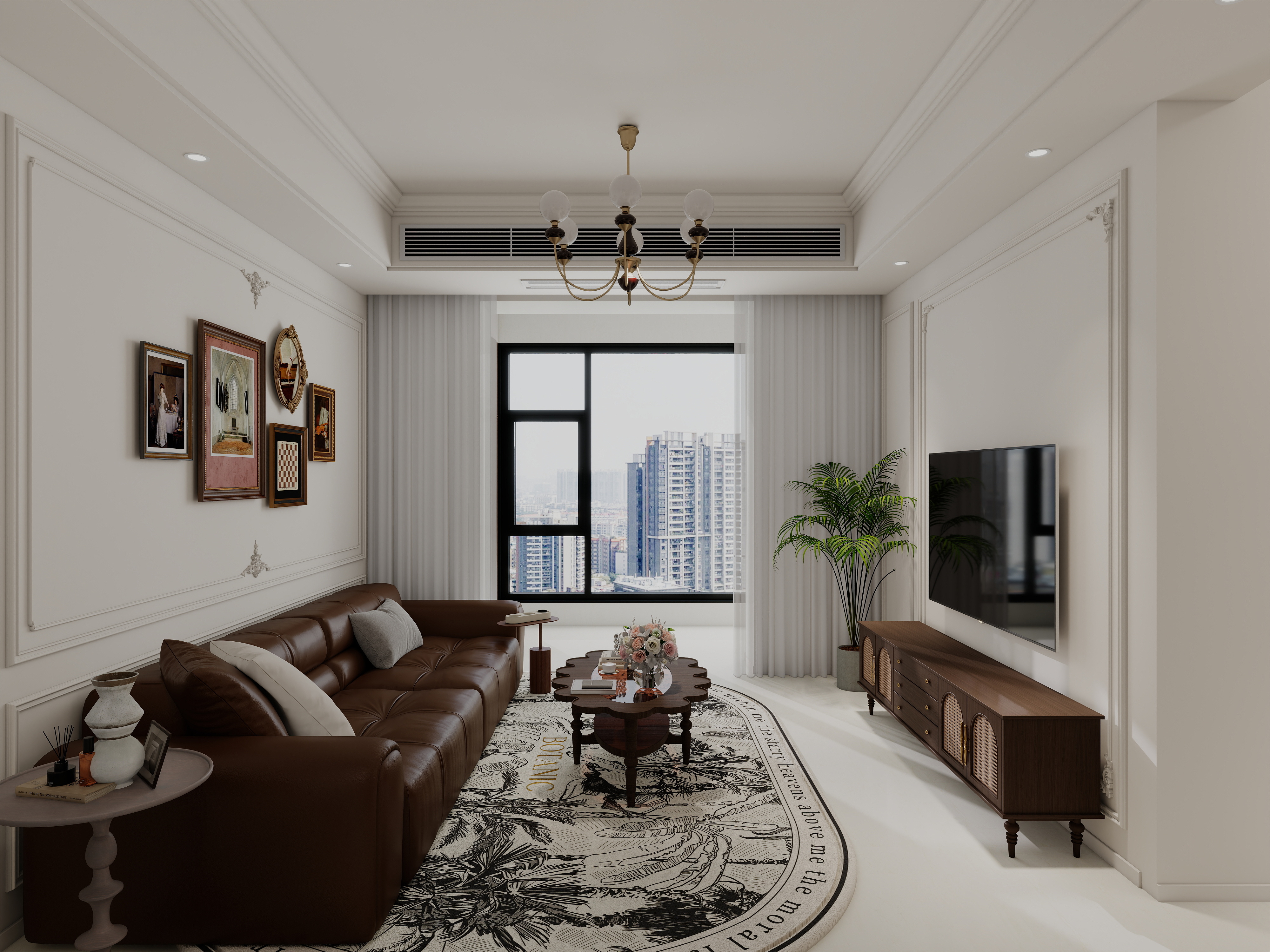 艺雅丽-96平中古风 装修效果图