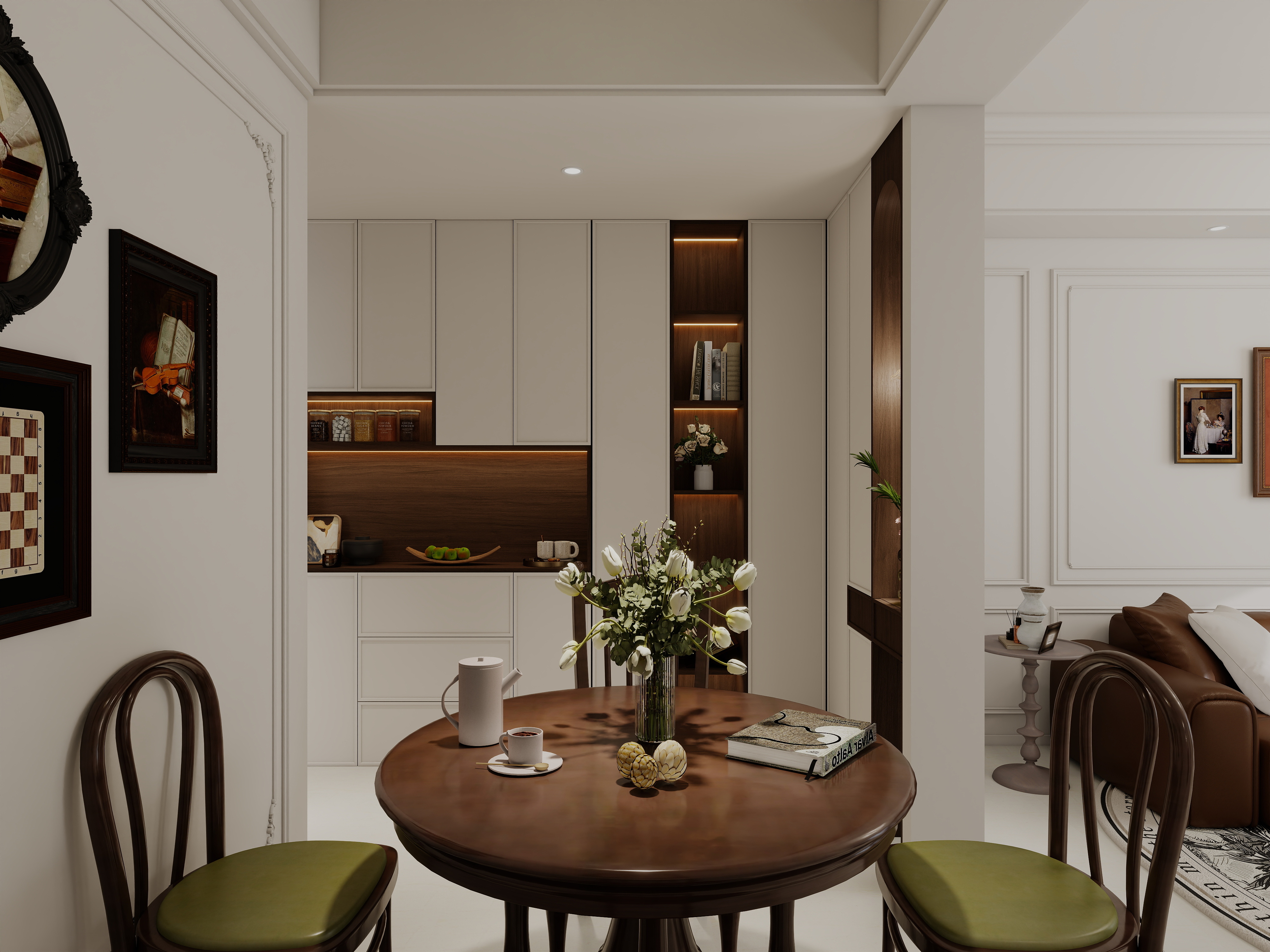 艺雅丽-96平中古风  装修效果图