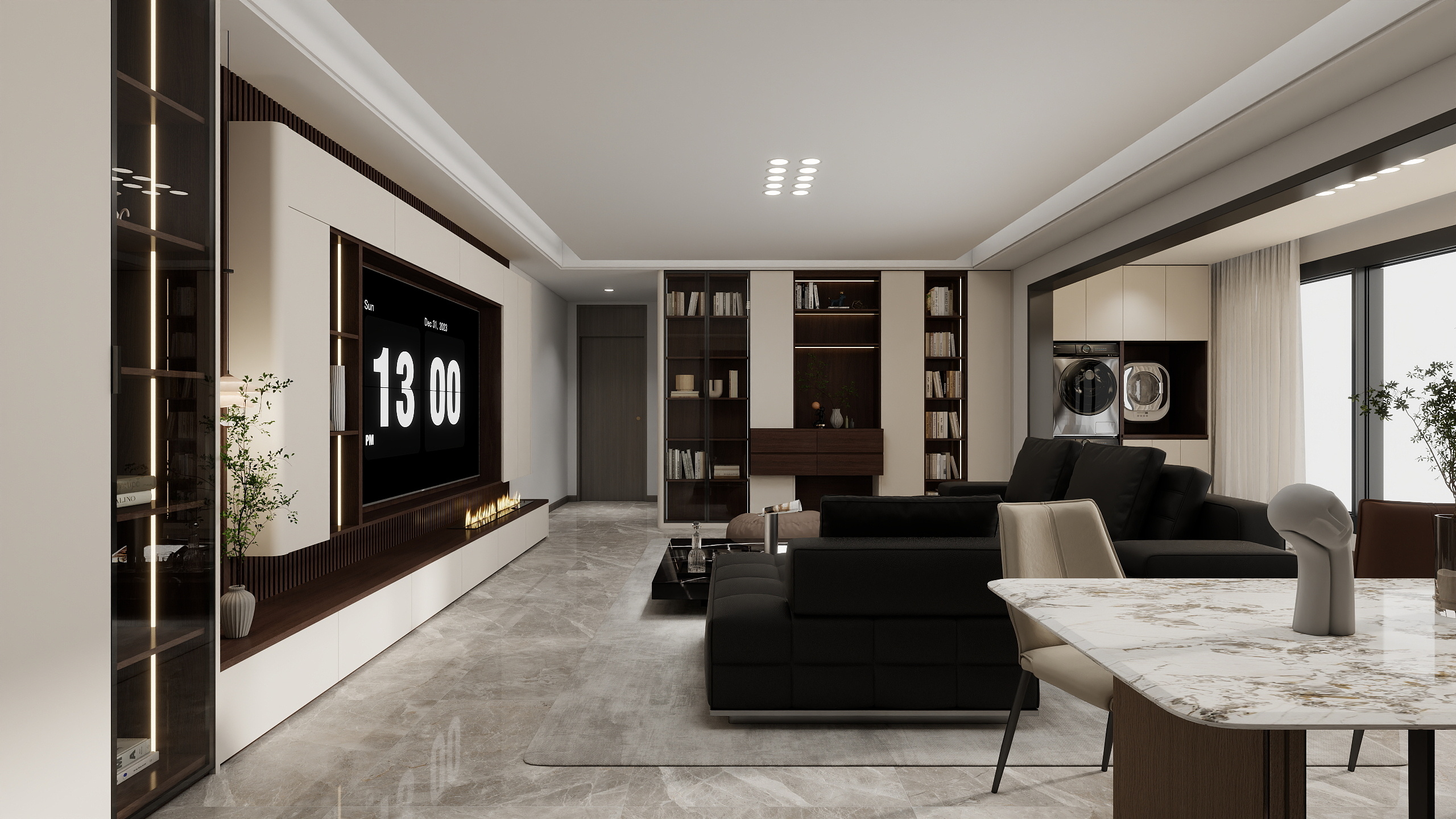 YCspace阿骏-三盛汝悦铭著117㎡3室装修效果图