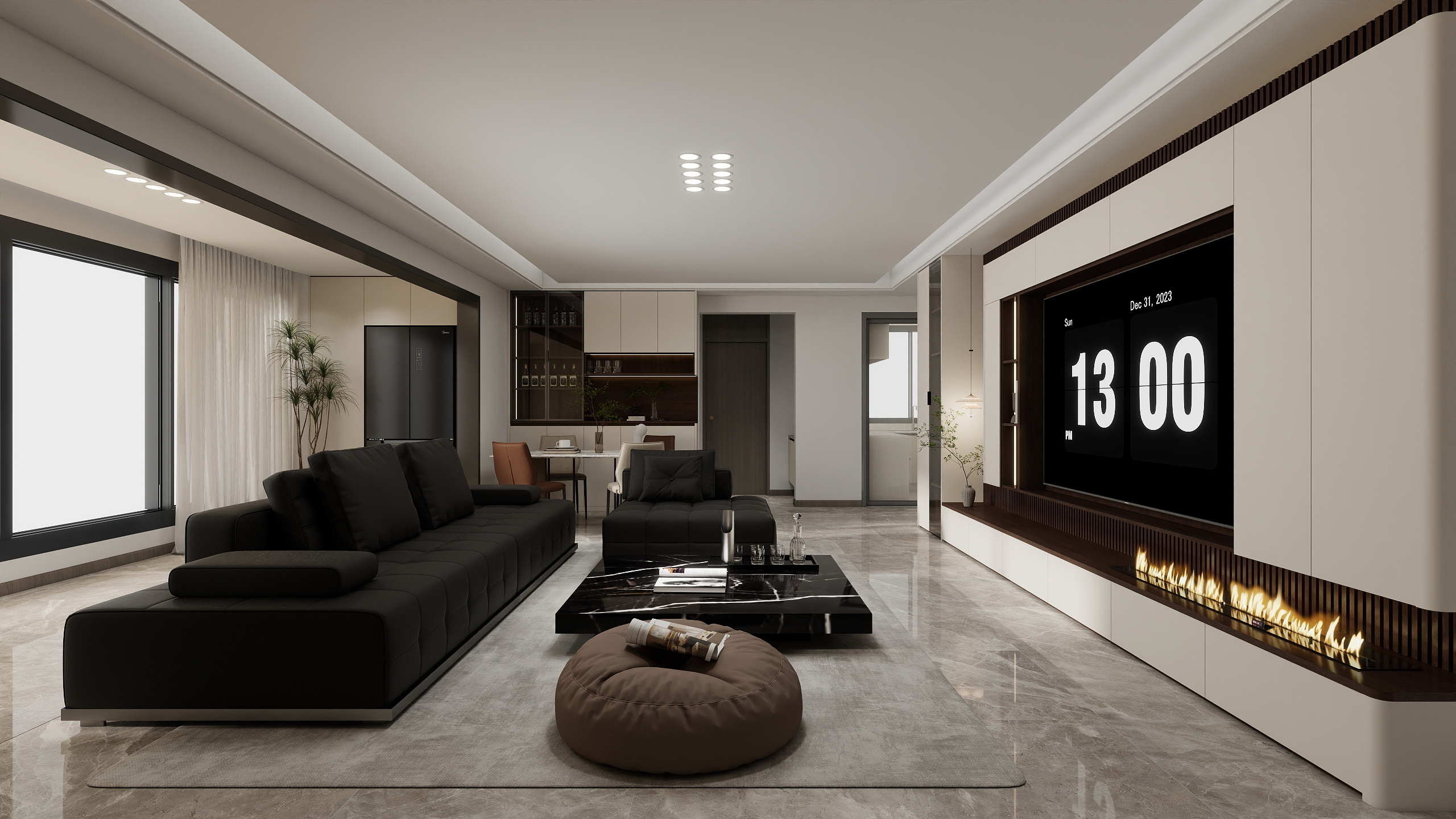 YCspace阿骏-三盛汝悦铭著117㎡3室装修效果图