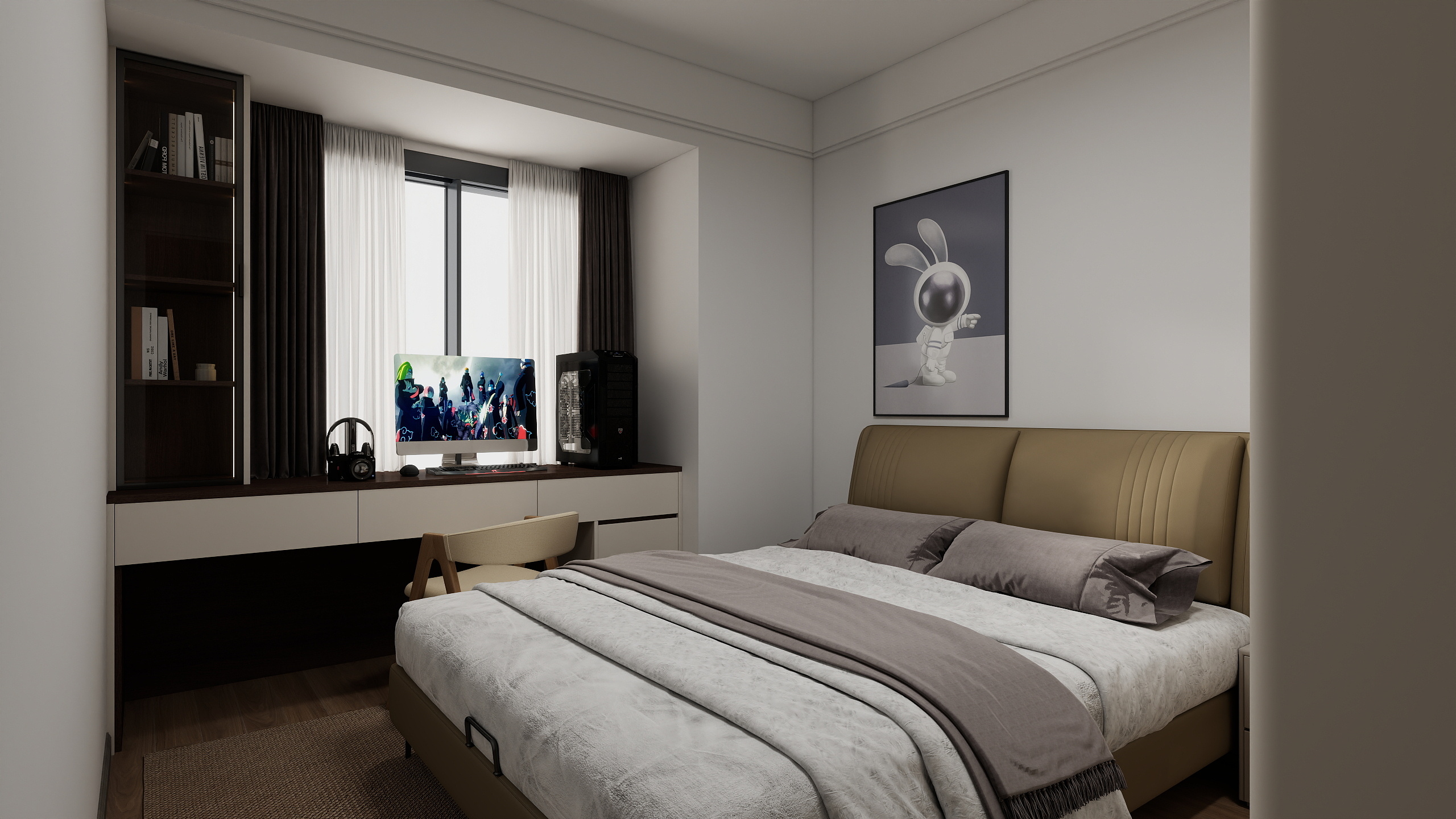 YCspace阿骏-三盛汝悦铭著117㎡3室装修效果图