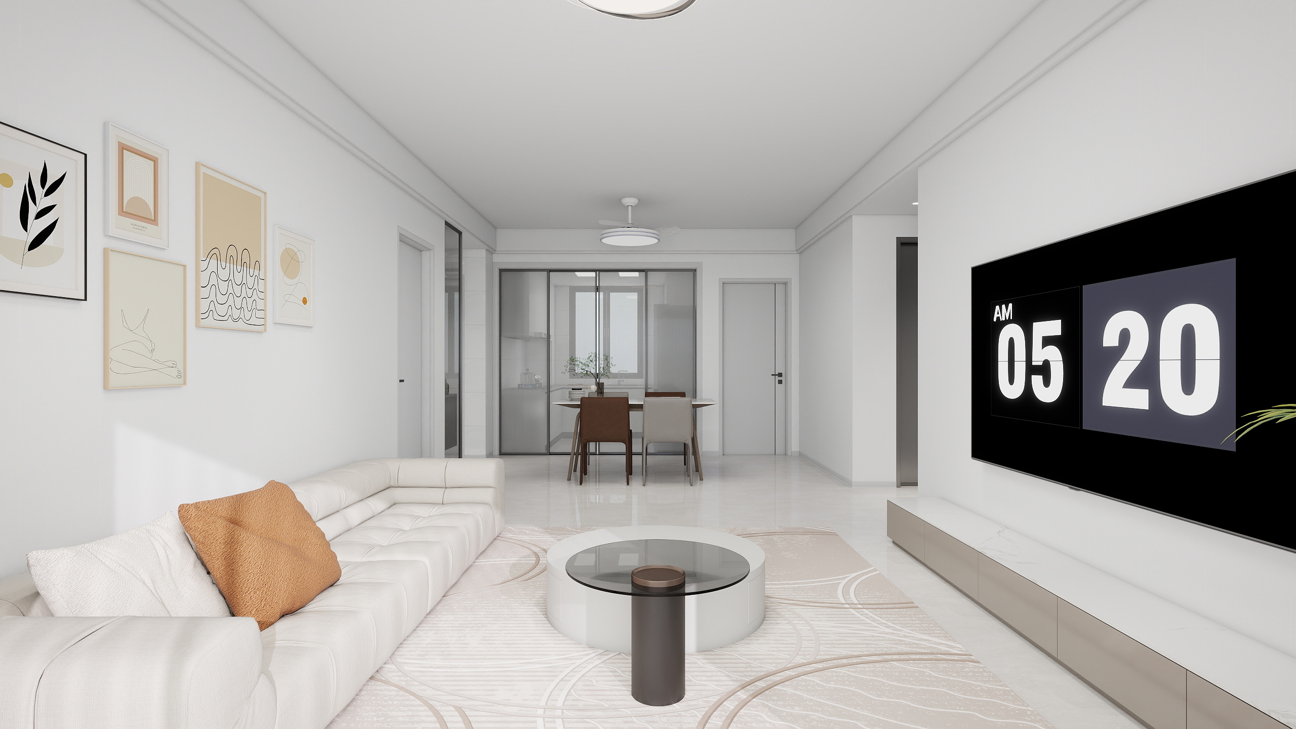 六安装饰设计-黄-桂语公馆8#404-装修设计方案