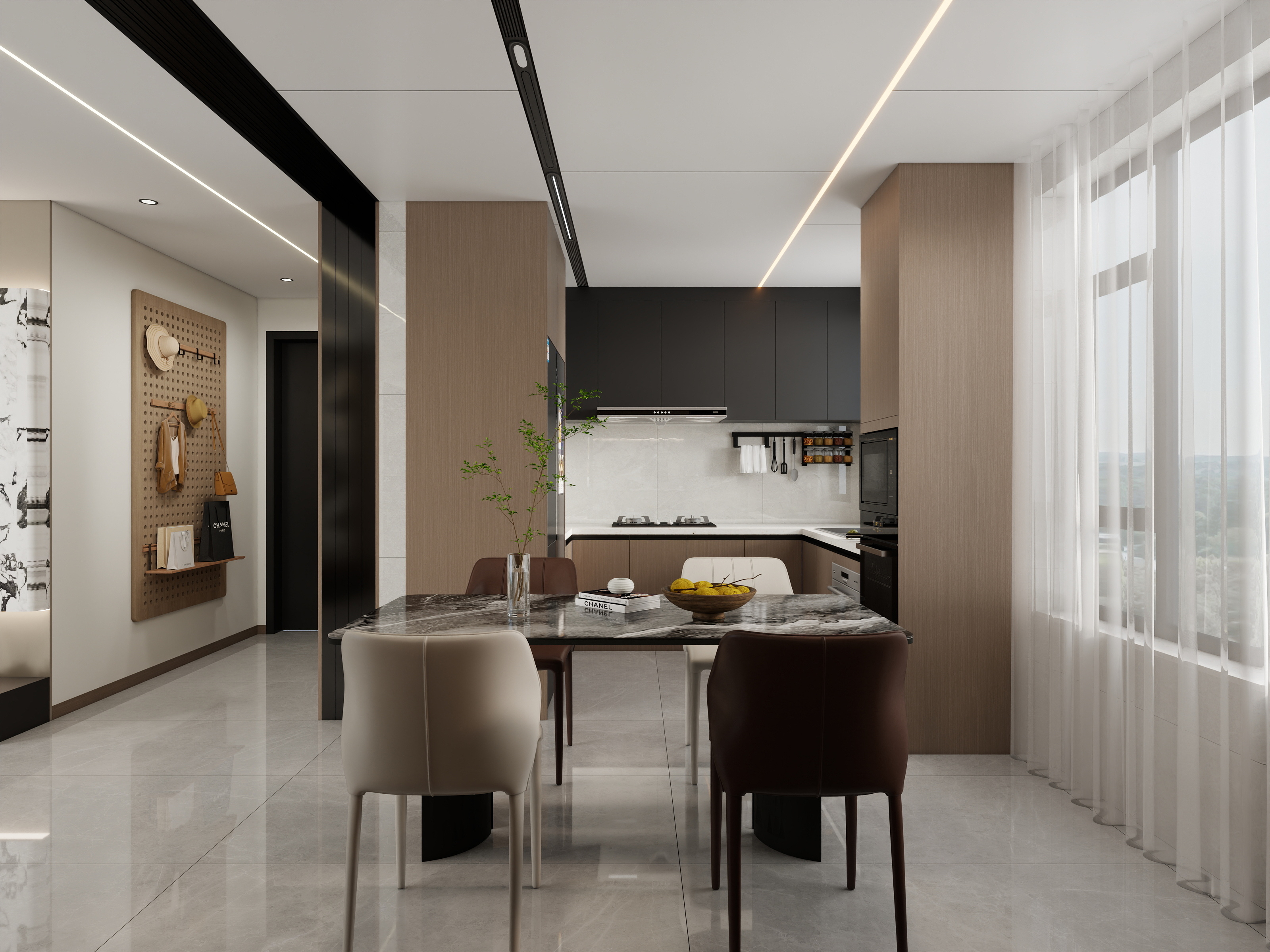 李青越-120平方意式轻奢四居室装修效果图