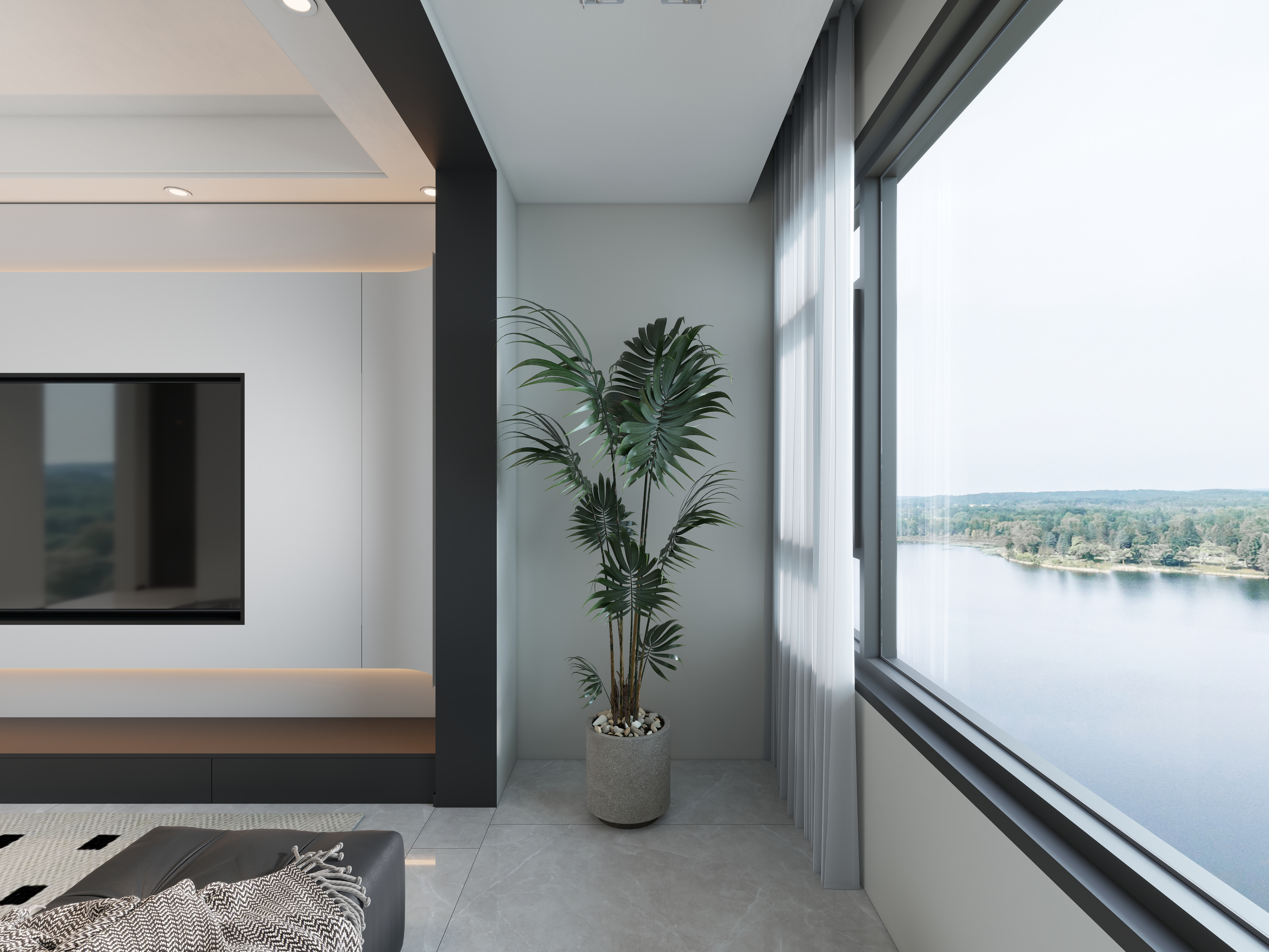 艺雅丽-79平现代简约装修效果图