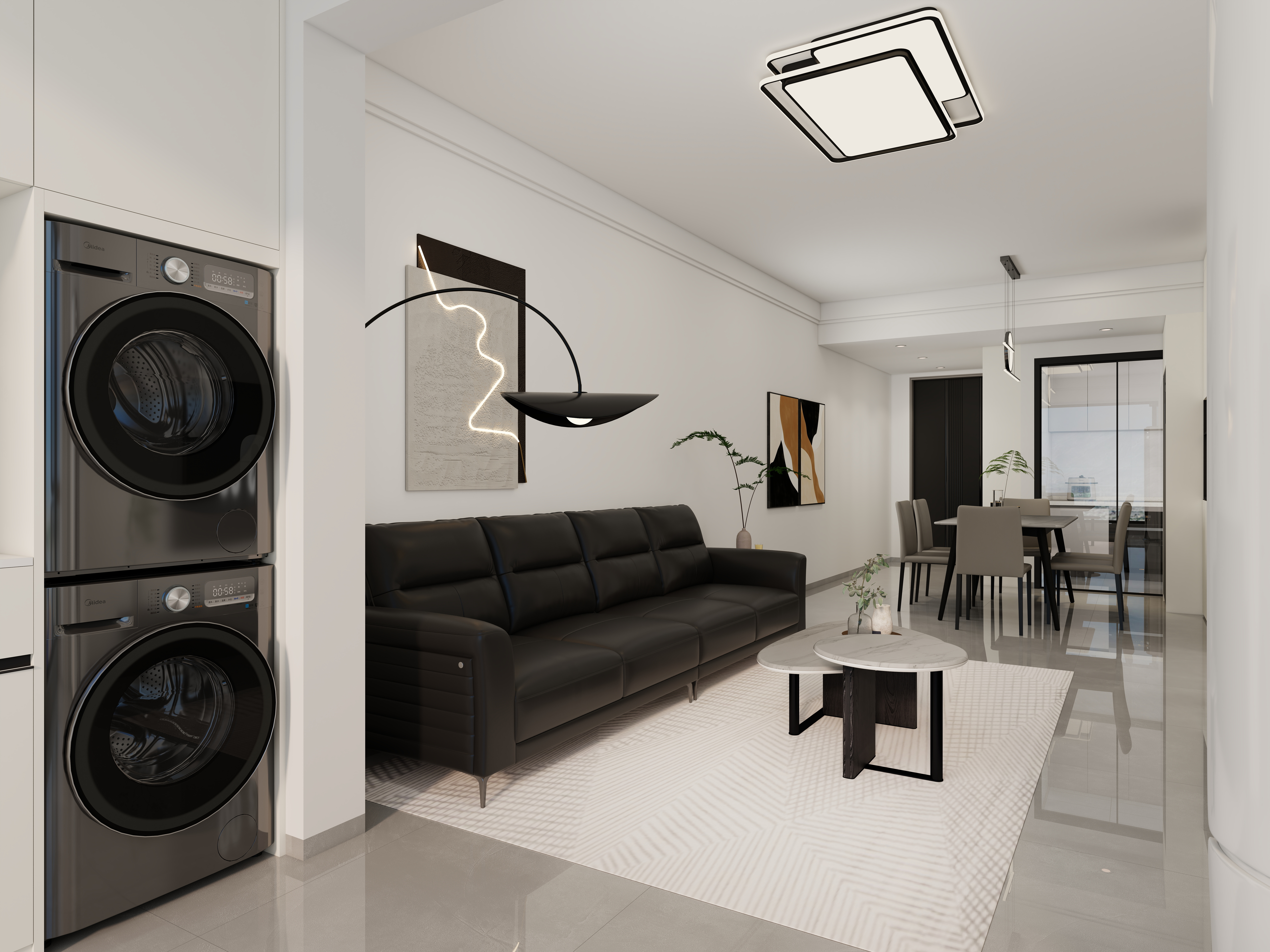 雅筑美学装饰-惠州-保利四期-黑白-装修设计方案