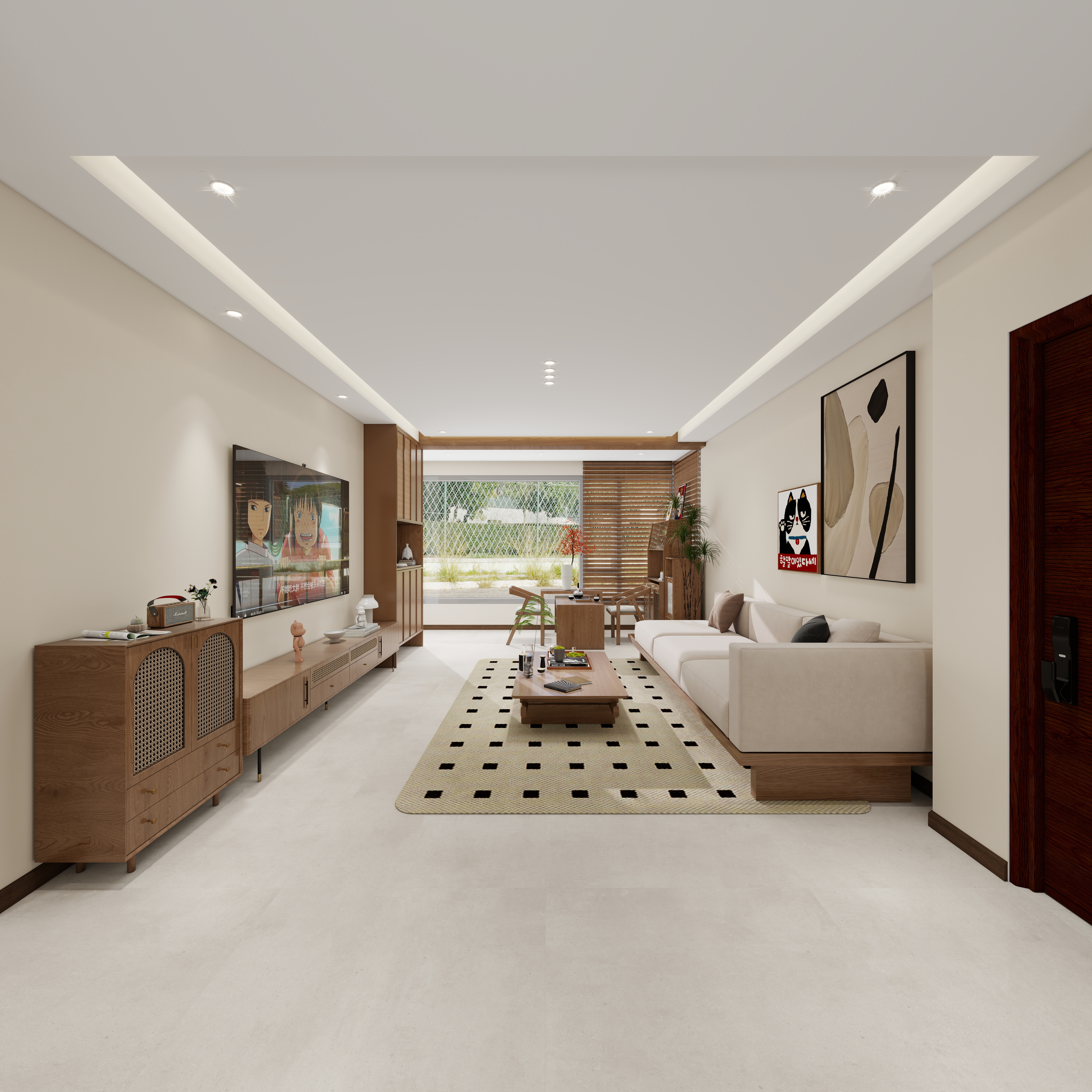 艺雅丽-121平中古风 装修效果图