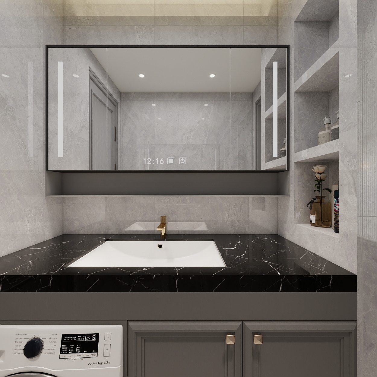 艺雅丽-131平法式 一层干区装修效果图第4张